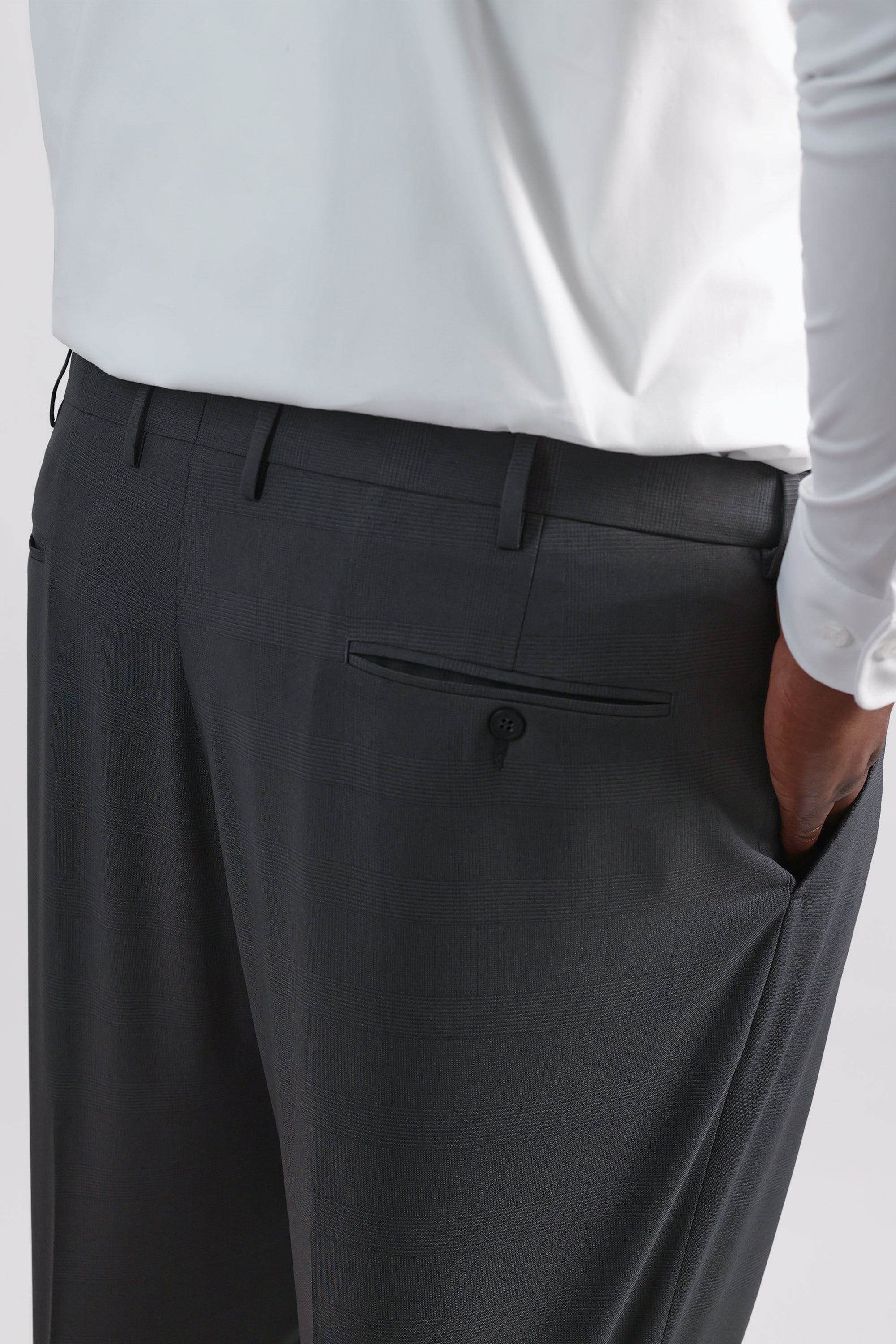 Big & Tall Premium Comfort Tonal Plaid Dress Pant, , hi-res