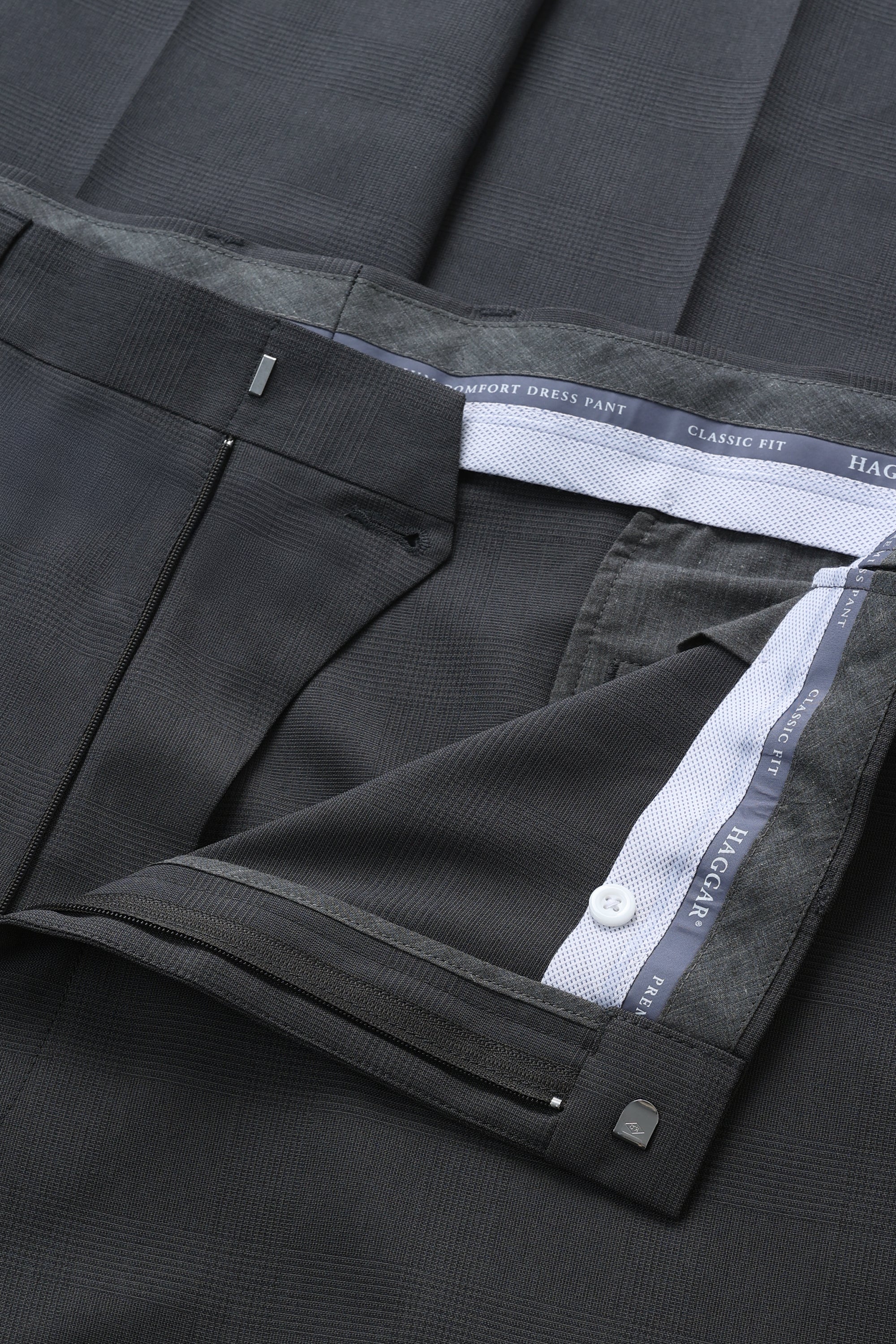 Big & Tall Premium Comfort Tonal Plaid Dress Pant, , hi-res