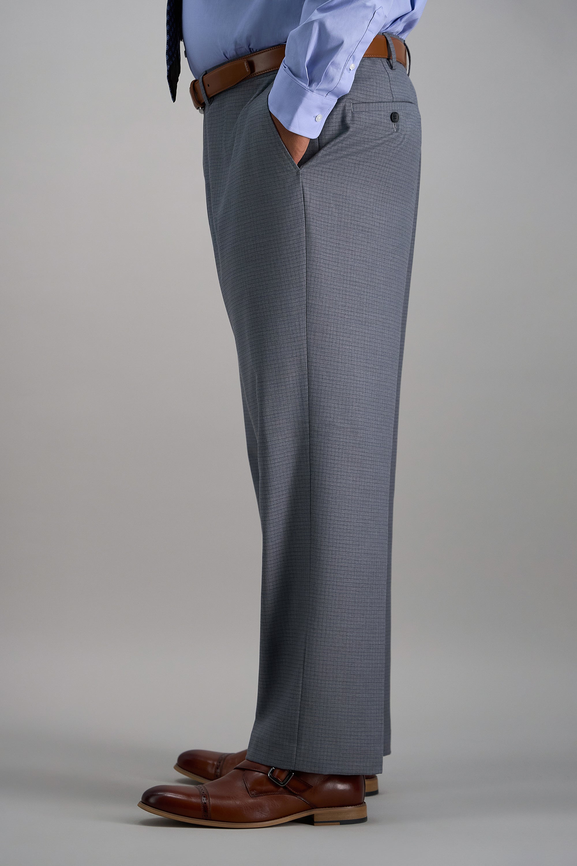 Big & Tall J.M. Haggar Micro Check Dress Pant, , hi-res