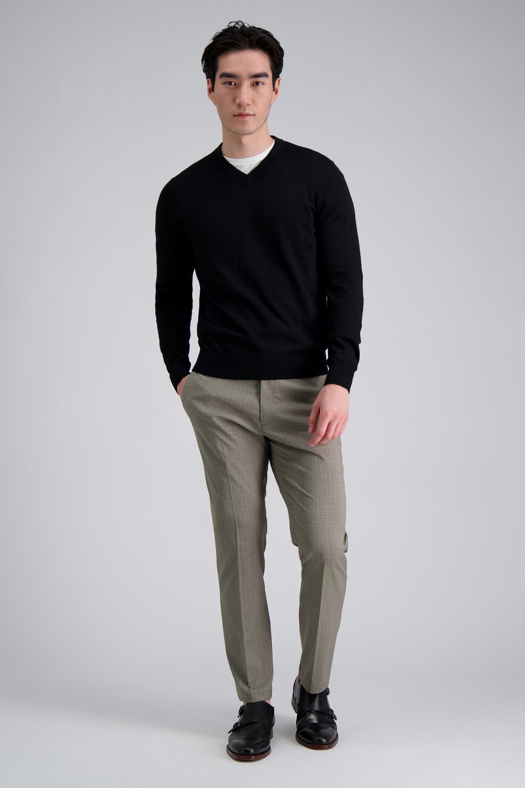 Long Sleeve V-Neck Sweater, , hi-res