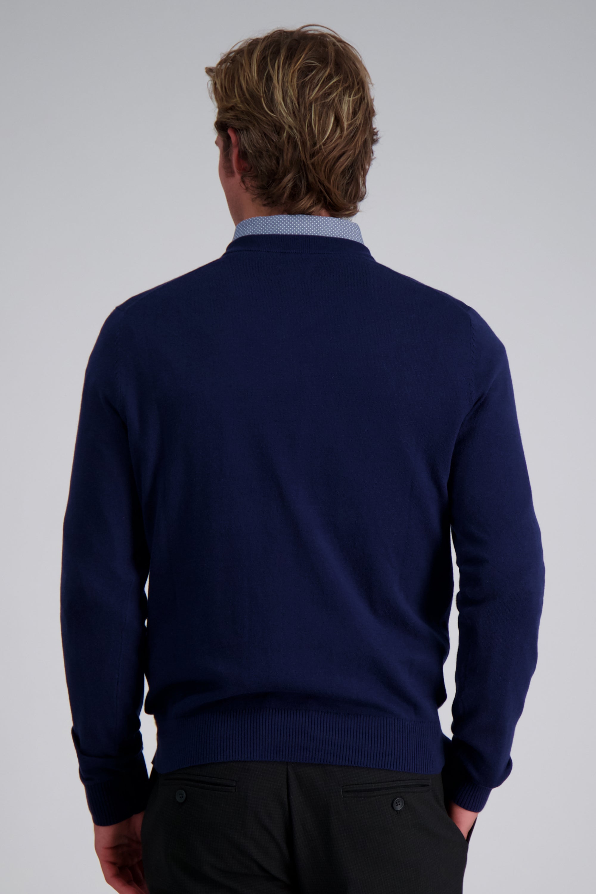 Long Sleeve V-Neck Sweater - Haggar.com