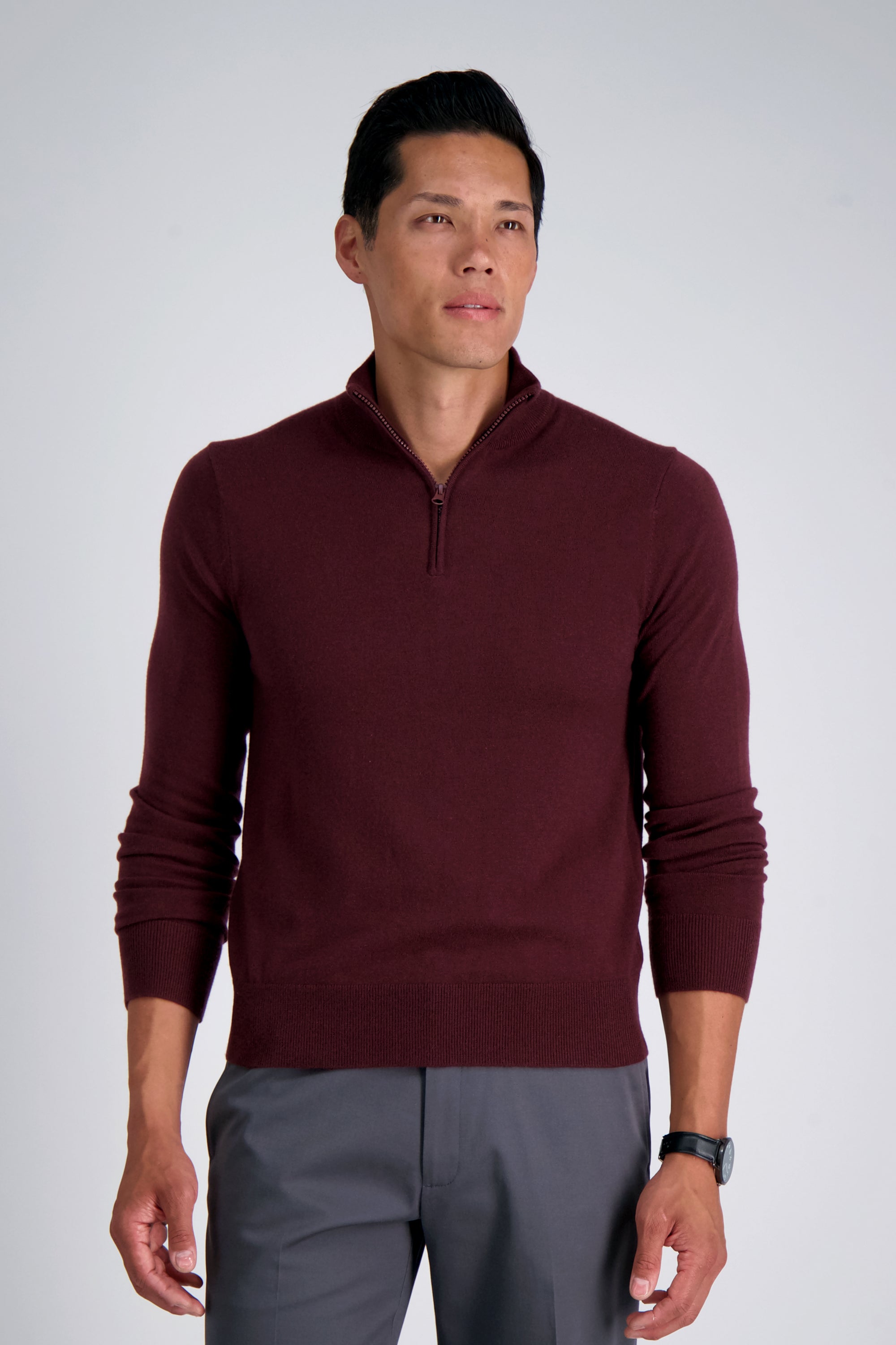 Long Sleeve Zip Sweater, , hi-res