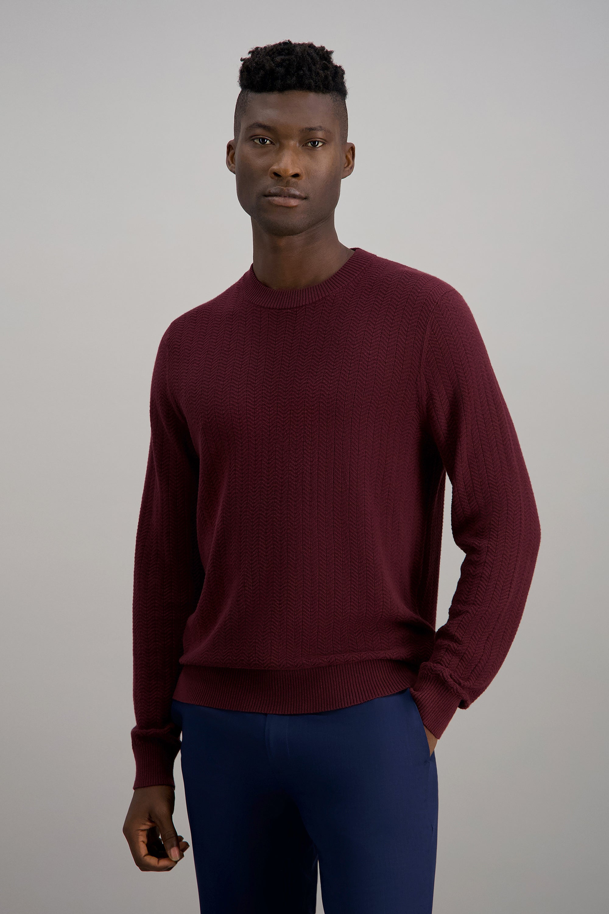 Long Sleeve Crewneck Sweater, , hi-res#color_sangria