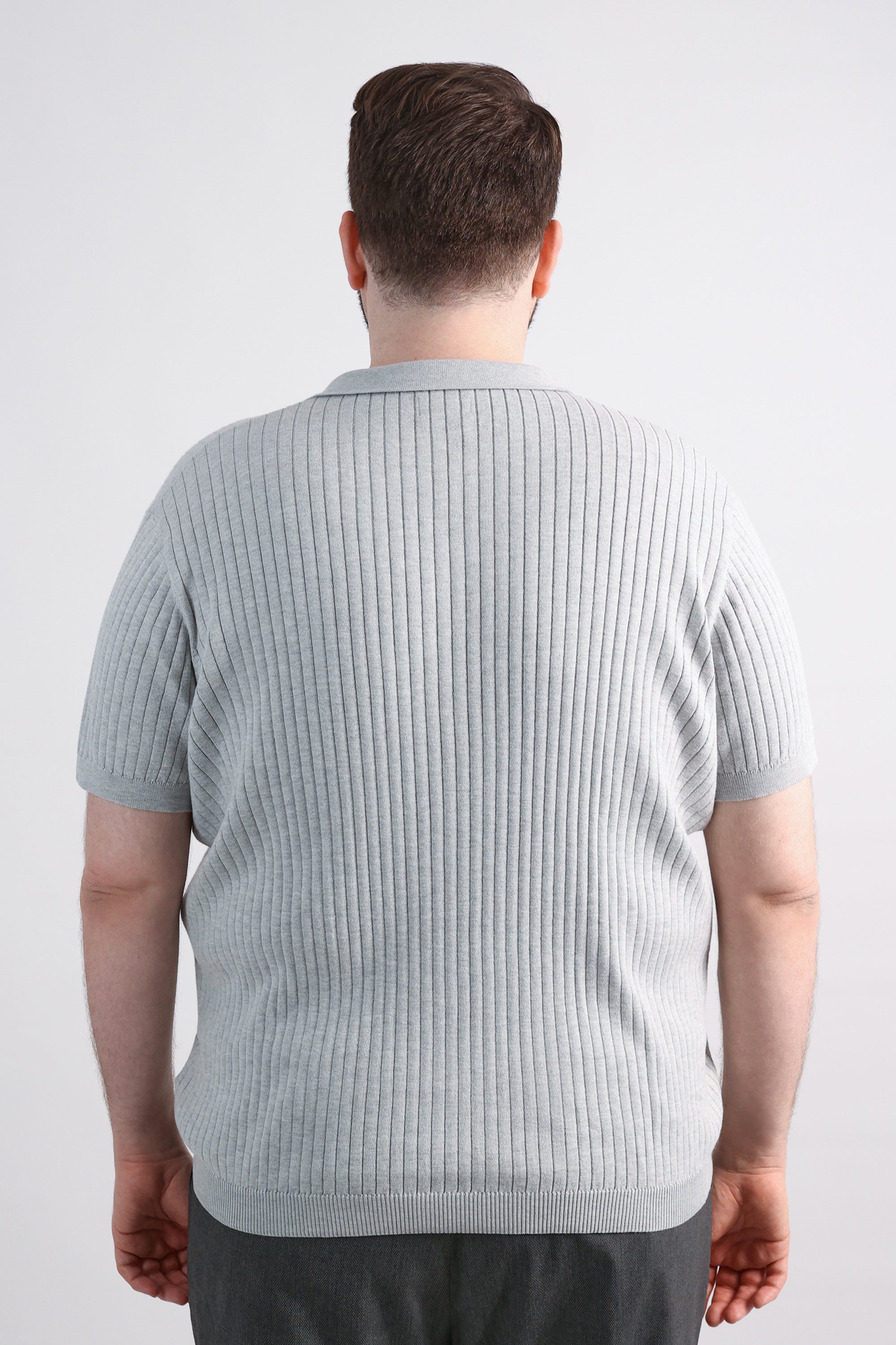 Big & Tall Johnny Collar Ribbed Sweater, , hi-res
