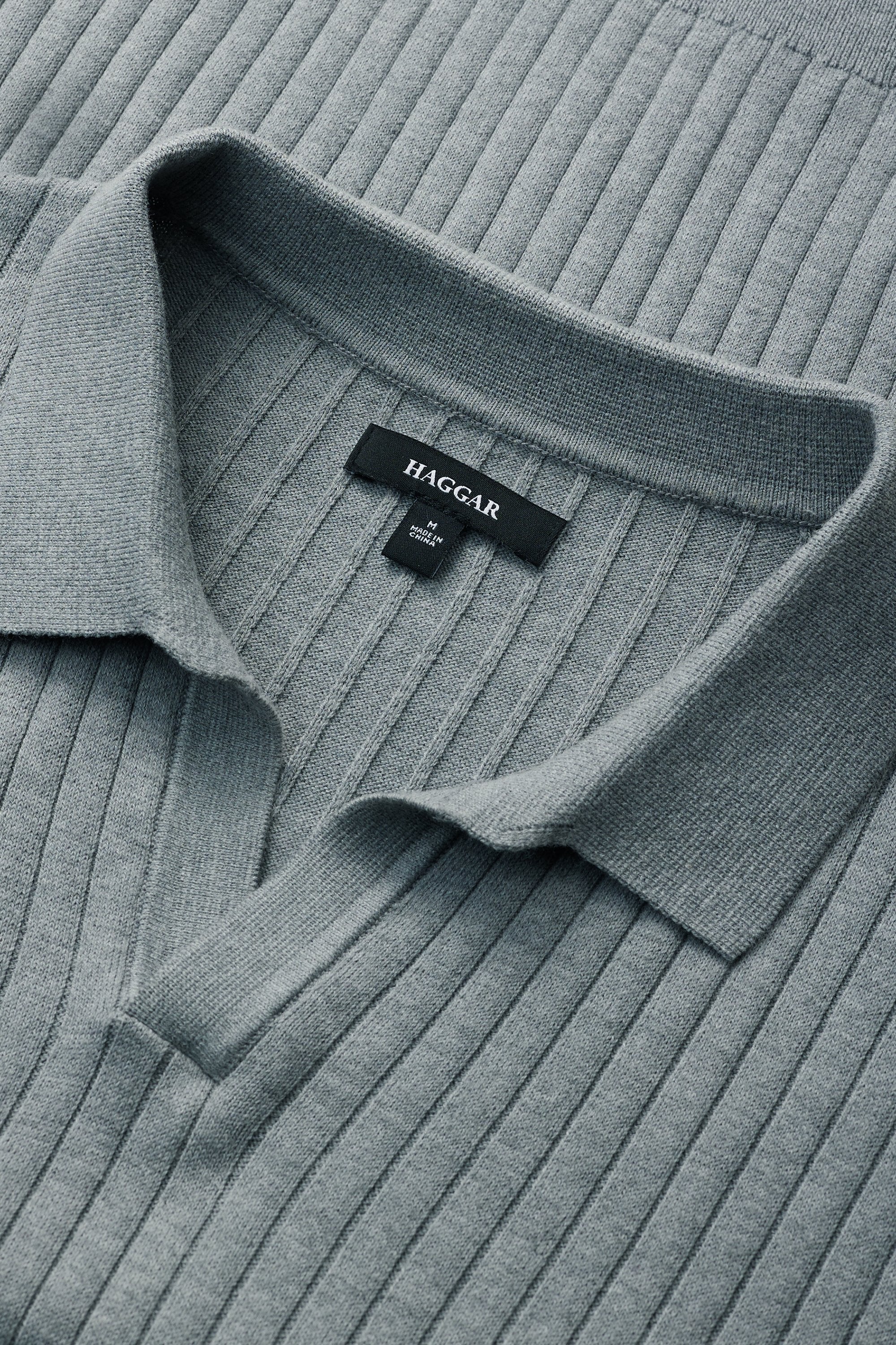Big & Tall Johnny Collar Ribbed Sweater, , hi-res