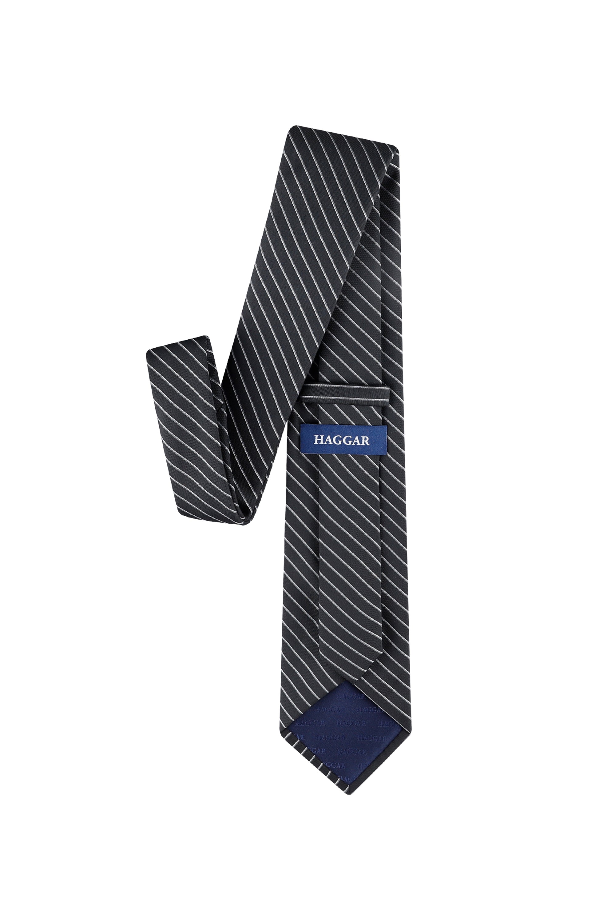 Tadeo Pin Stripe Tie - Black