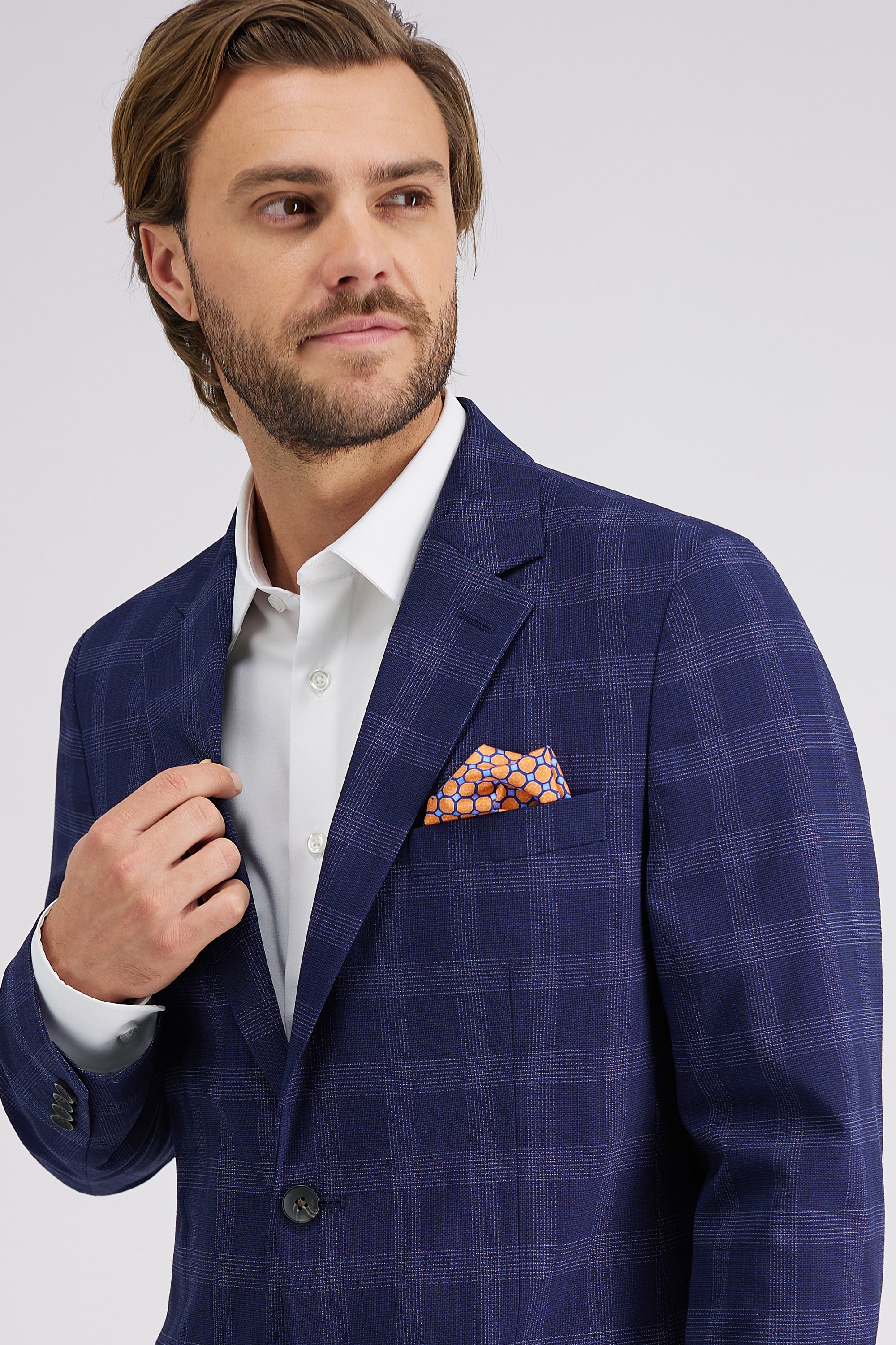 J.M. Haggar Large Check Coat, , hi-res