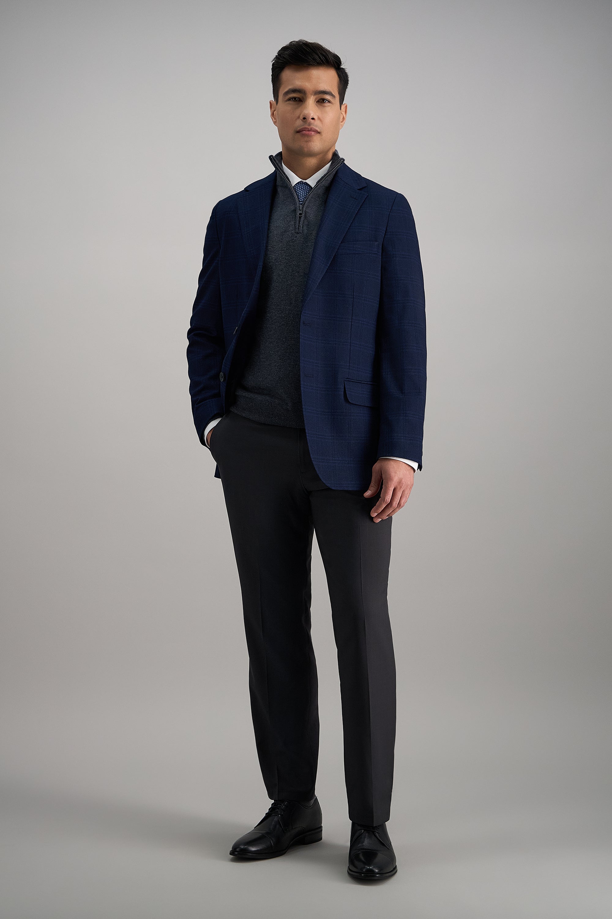 J.M. Haggar Large Tonal Plaid Sport Coat