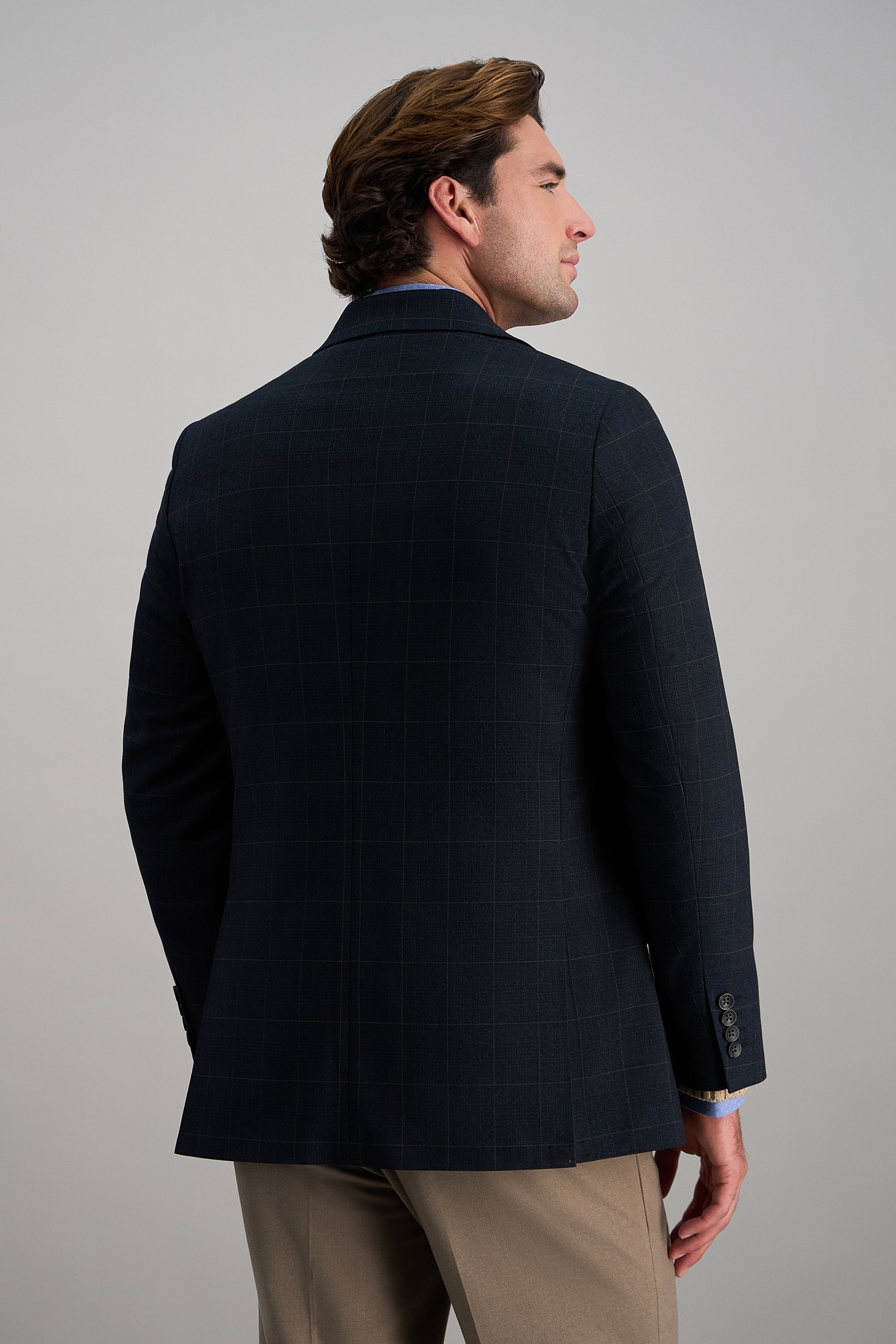 J.M. Haggar Glen Plain Coat, , hi-res