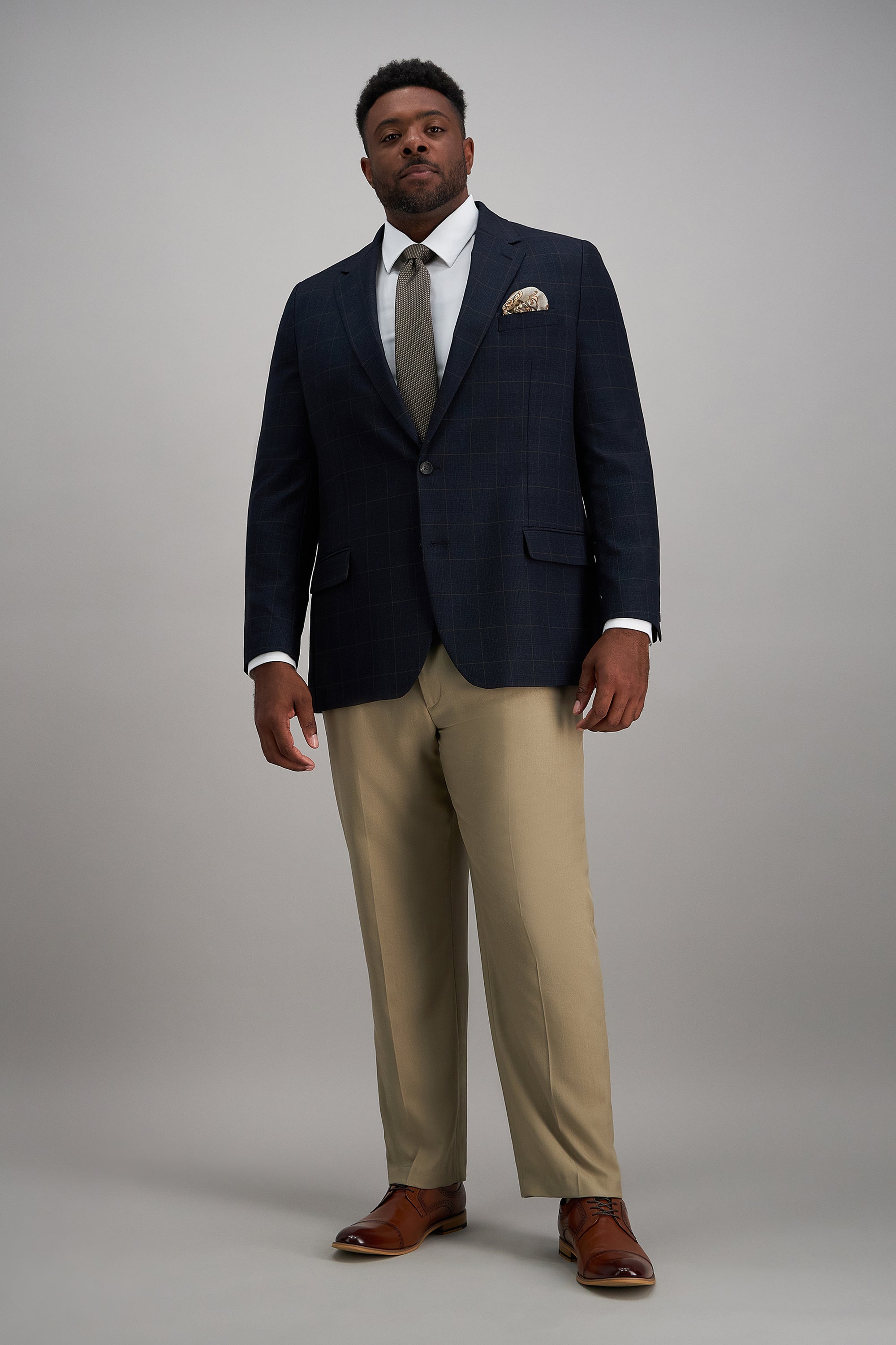 Big & Tall J.M. Haggar Glen Plaid Sport Coat