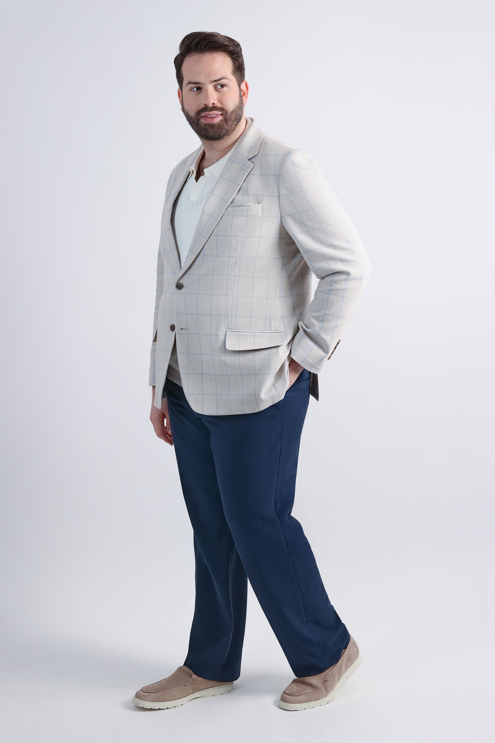 Big & Tall J.M. Haggar Plaid Windowpane Sport Coat