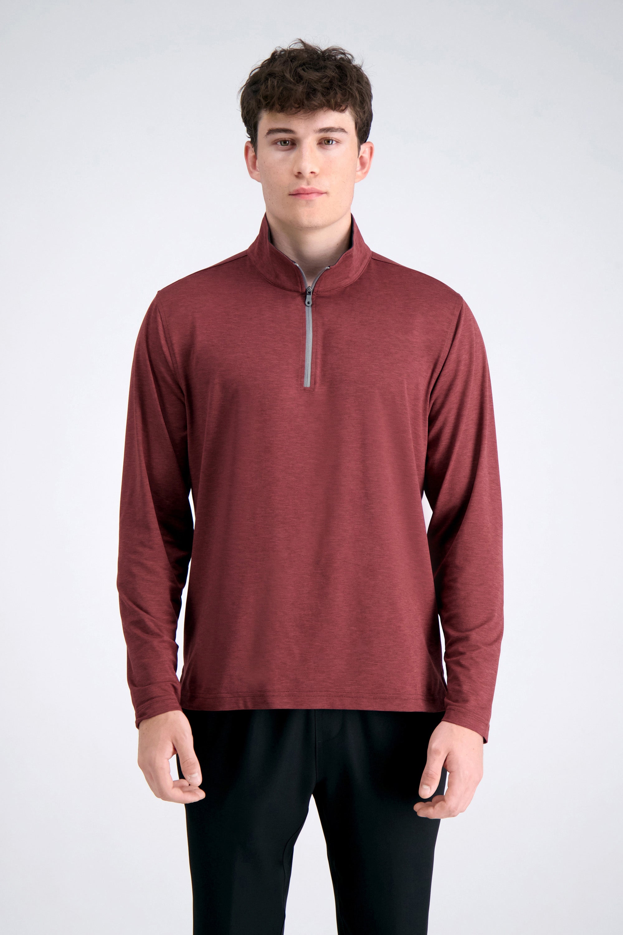The Active Series™ Quarter Zip Heather Jersey - Haggar.com