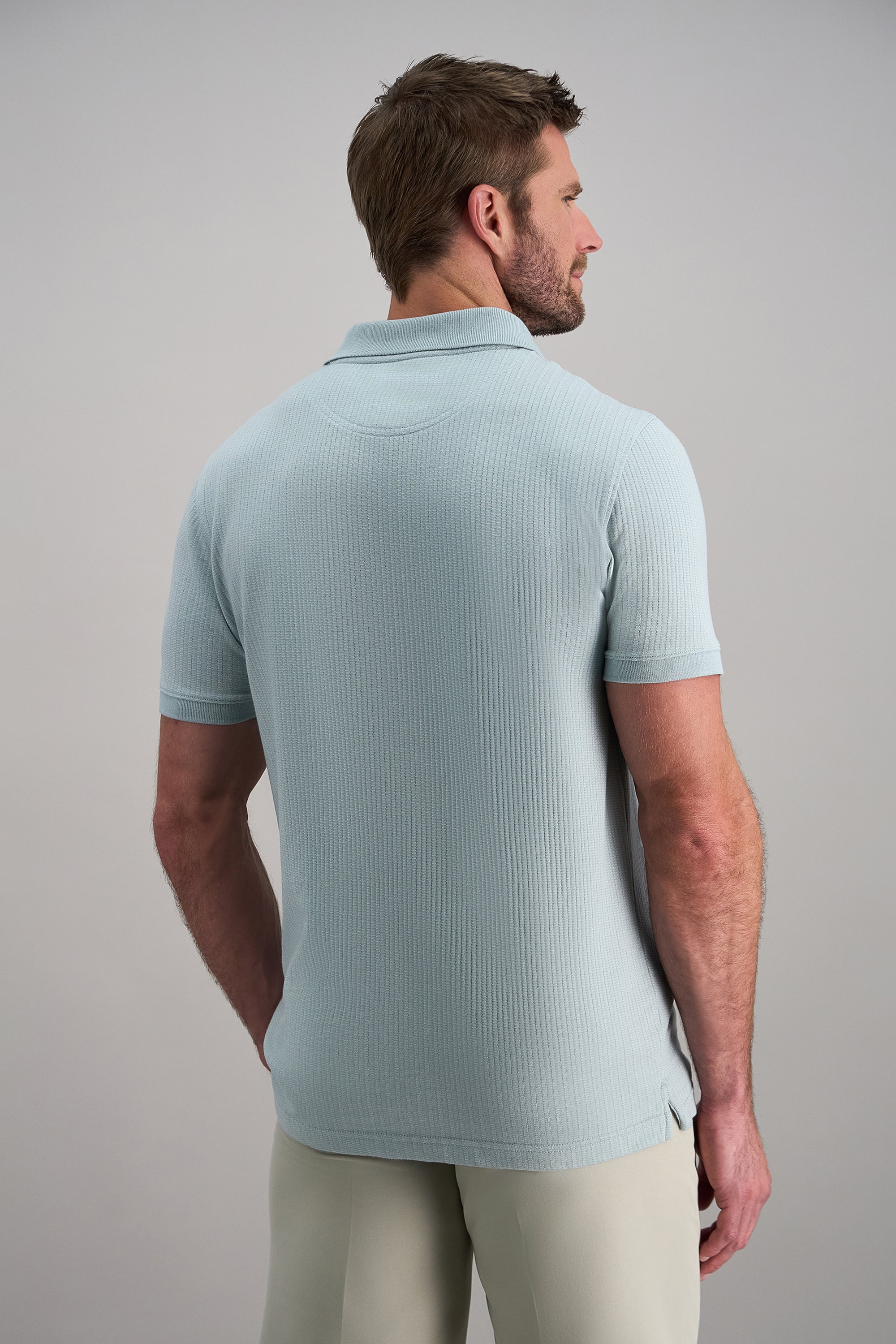 Premium Comfort Quarter Zip Jacquard Polo - Haggar.com