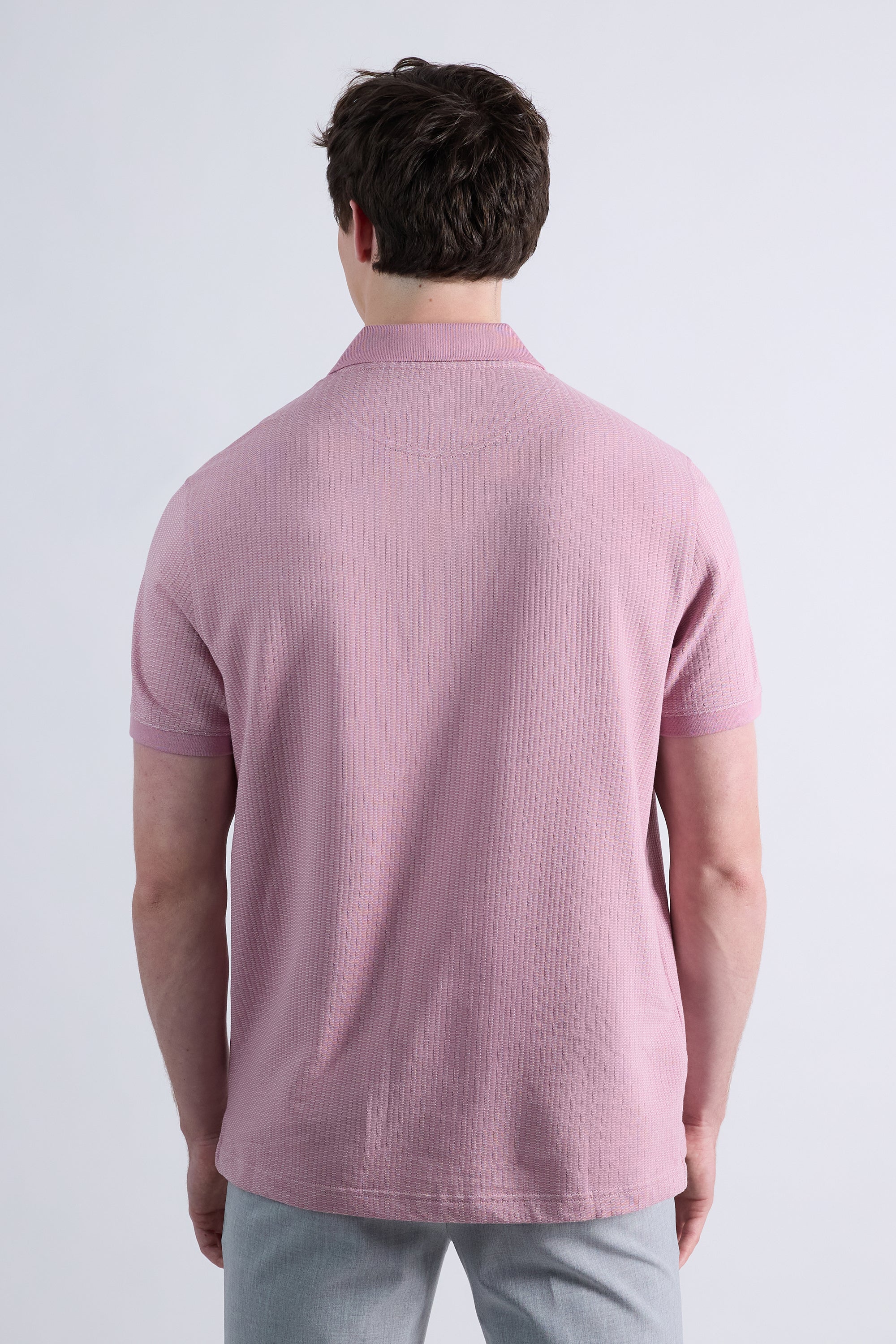 Premium Comfort Quarter Zip Jacquard Polo, , hi-res