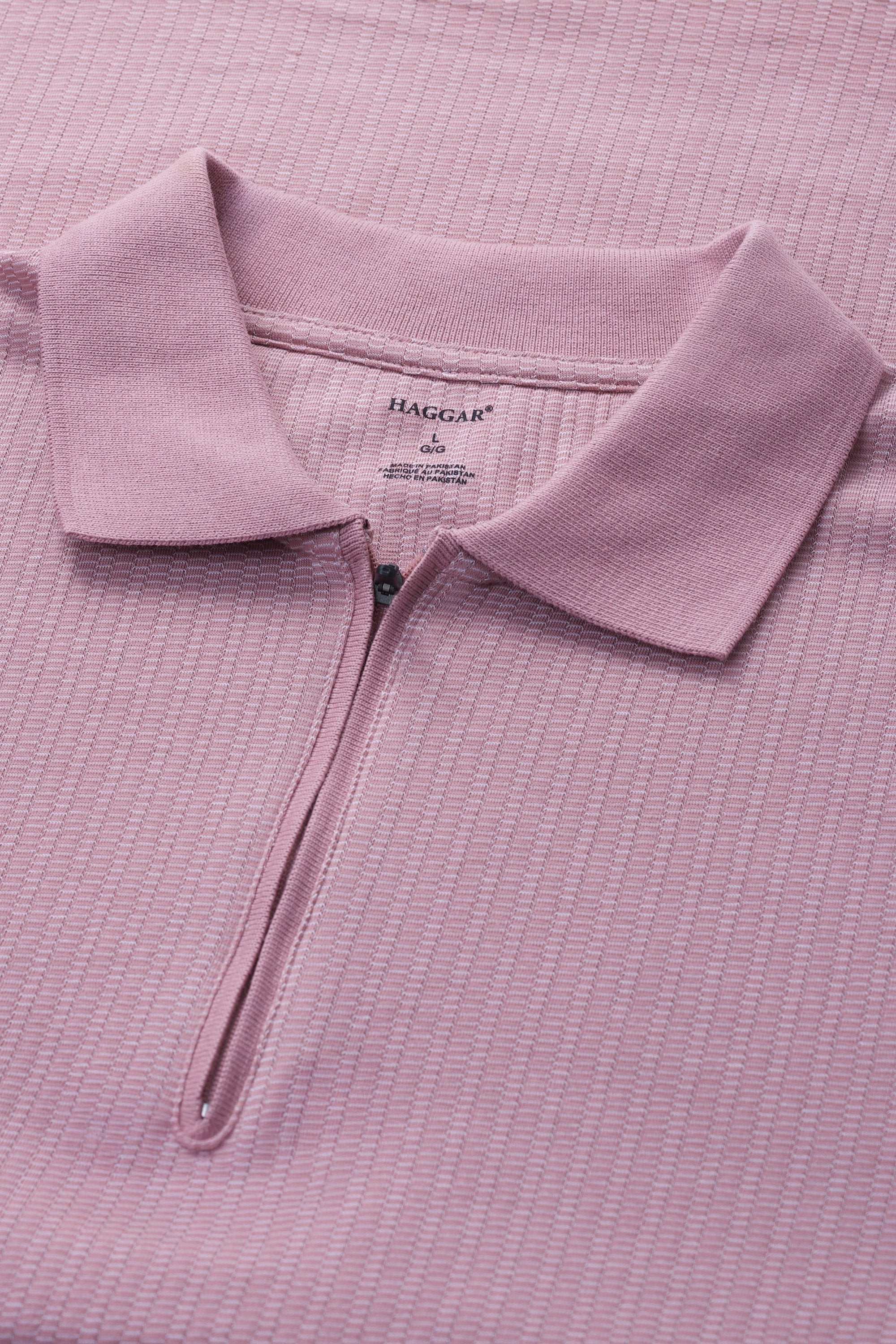 Premium Comfort Quarter Zip Jacquard Polo, , hi-res