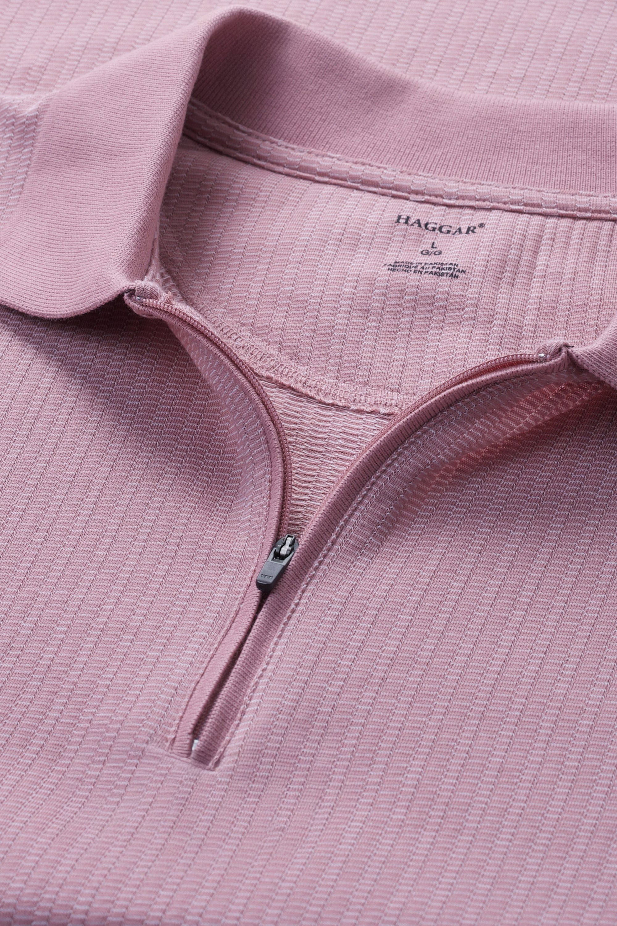 Premium Comfort Quarter Zip Jacquard Polo, , hi-res