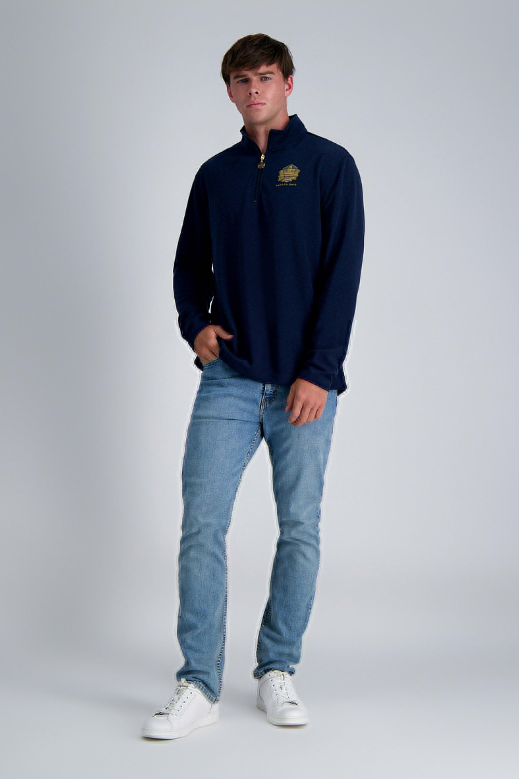 Pro Football Hall of Fame X Haggar – Long Sleeve Ribbed Quarter Zip, , hi-res