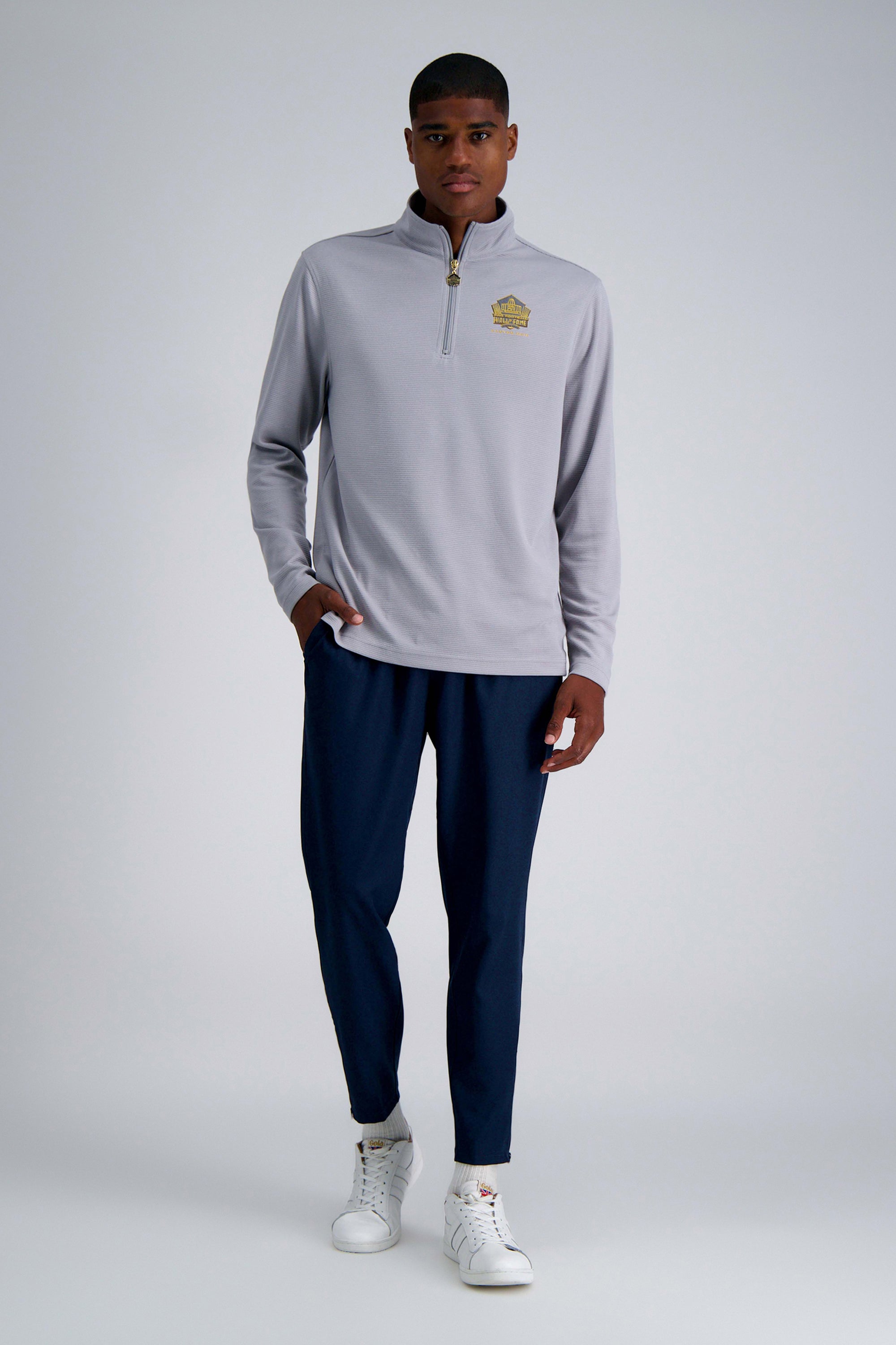 Pro Football Hall of Fame X Haggar – Long Sleeve Ribbed Quarter Zip, , hi-res