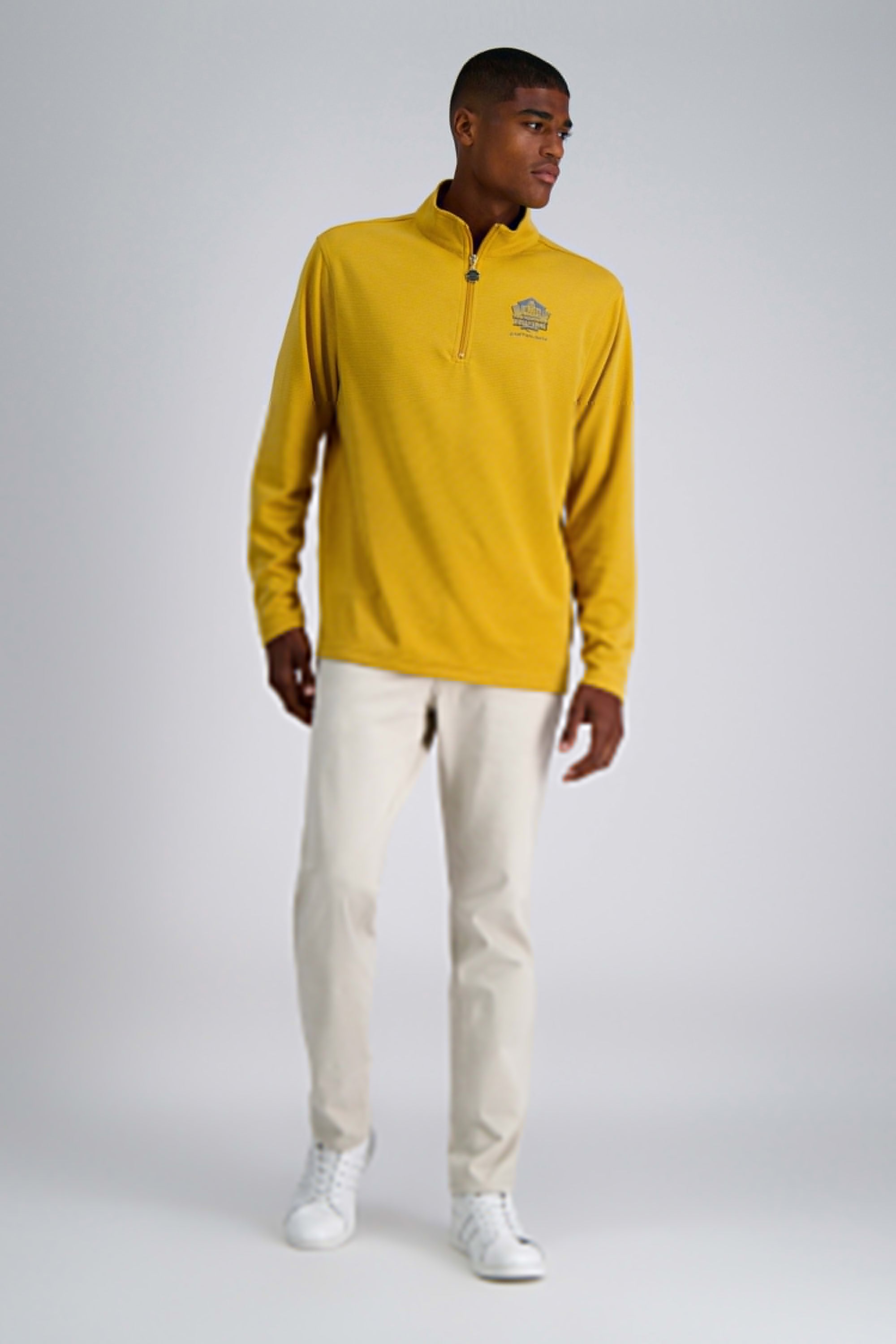Pro Football Hall of Fame X Haggar – Long Sleeve Ribbed Quarter Zip, , hi-res