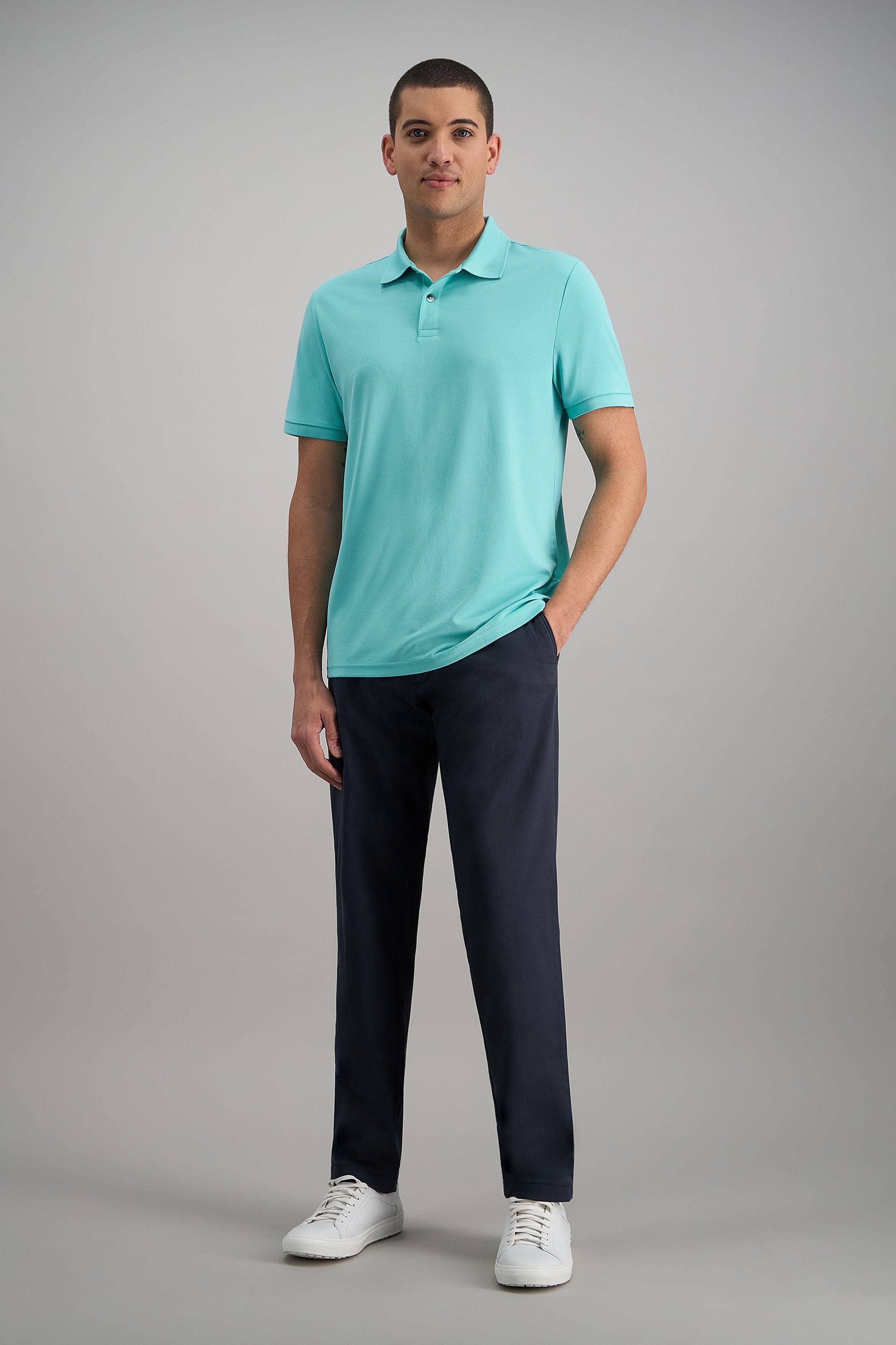 Short Sleeve Pique Polo - Haggar.com#color_teal