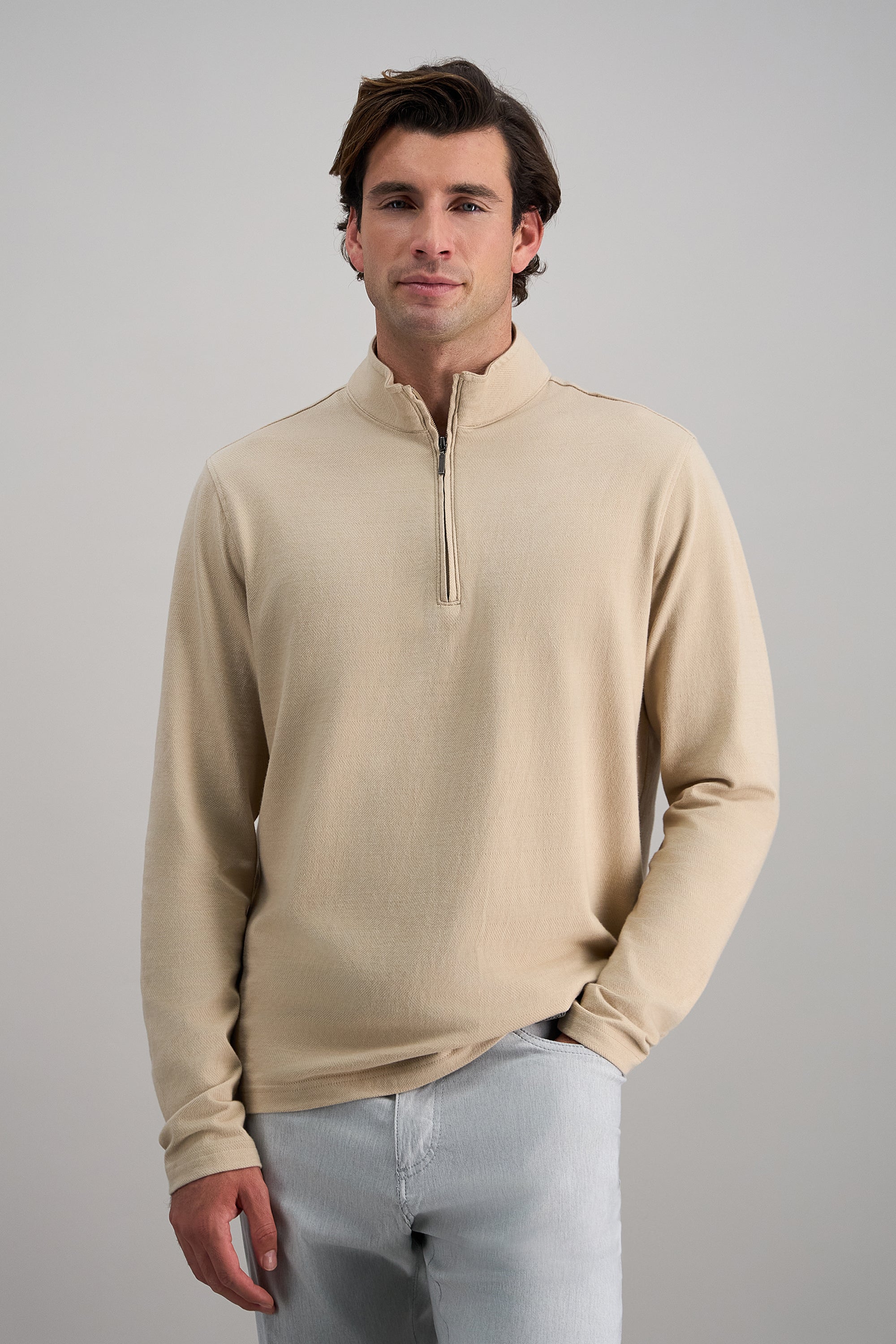 Long Sleeve Quarter Zip, , hi-res#color_oatmeal