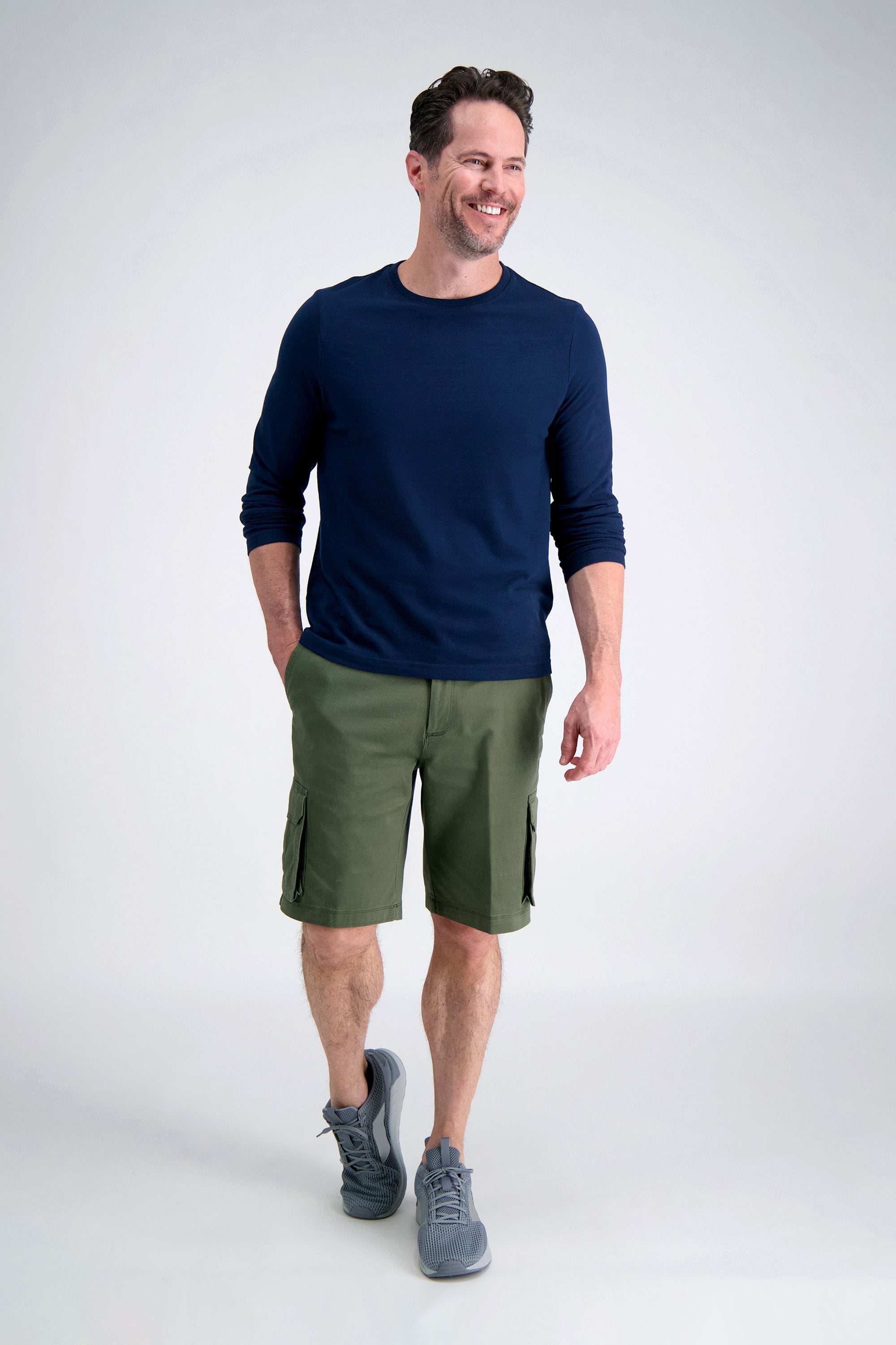 Stretch Cargo Short with Tech Pocket, , hi-res