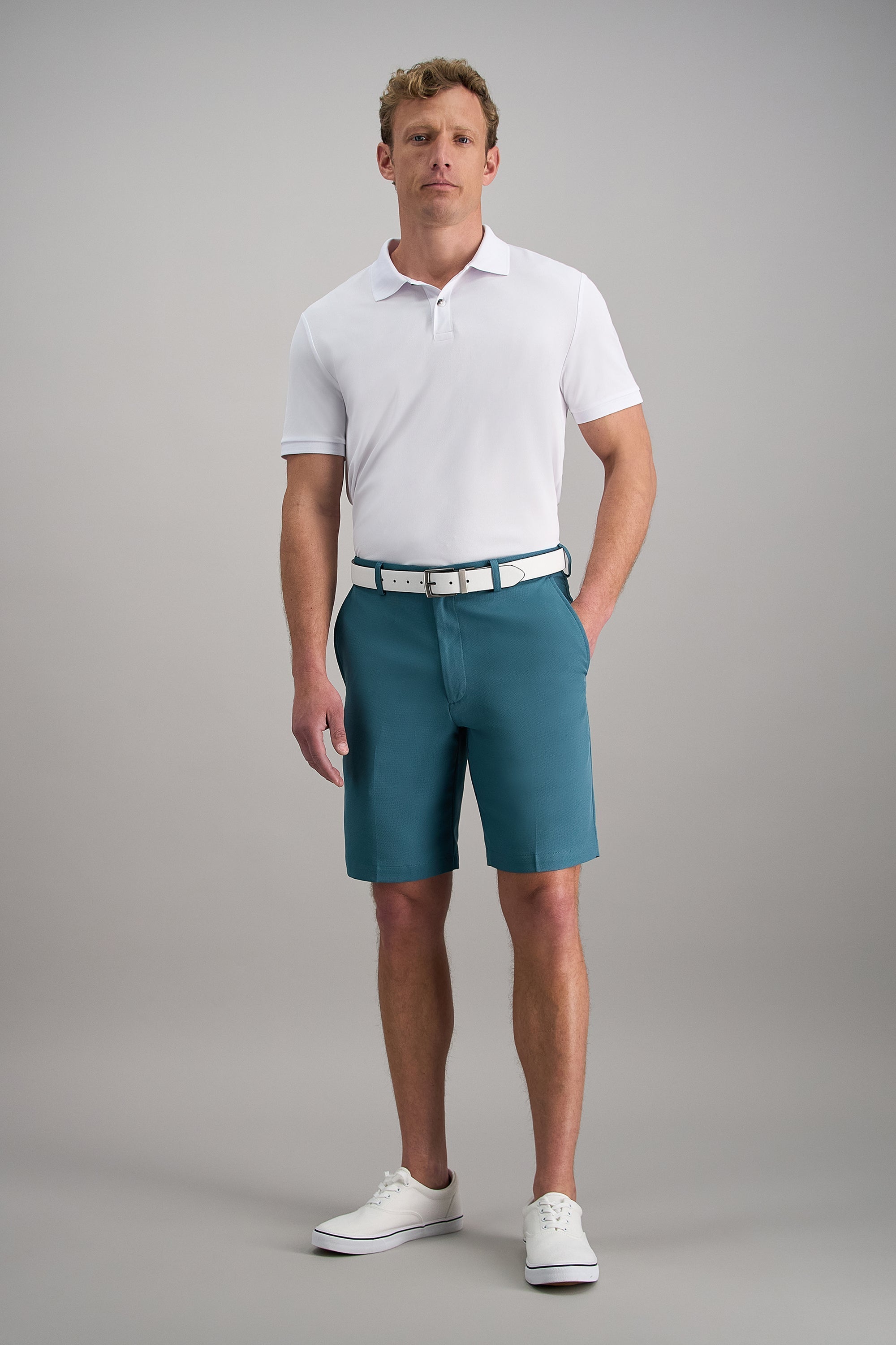 Cool 18® Pro Oxford Shortㅤ - Haggar.com#color_island green
