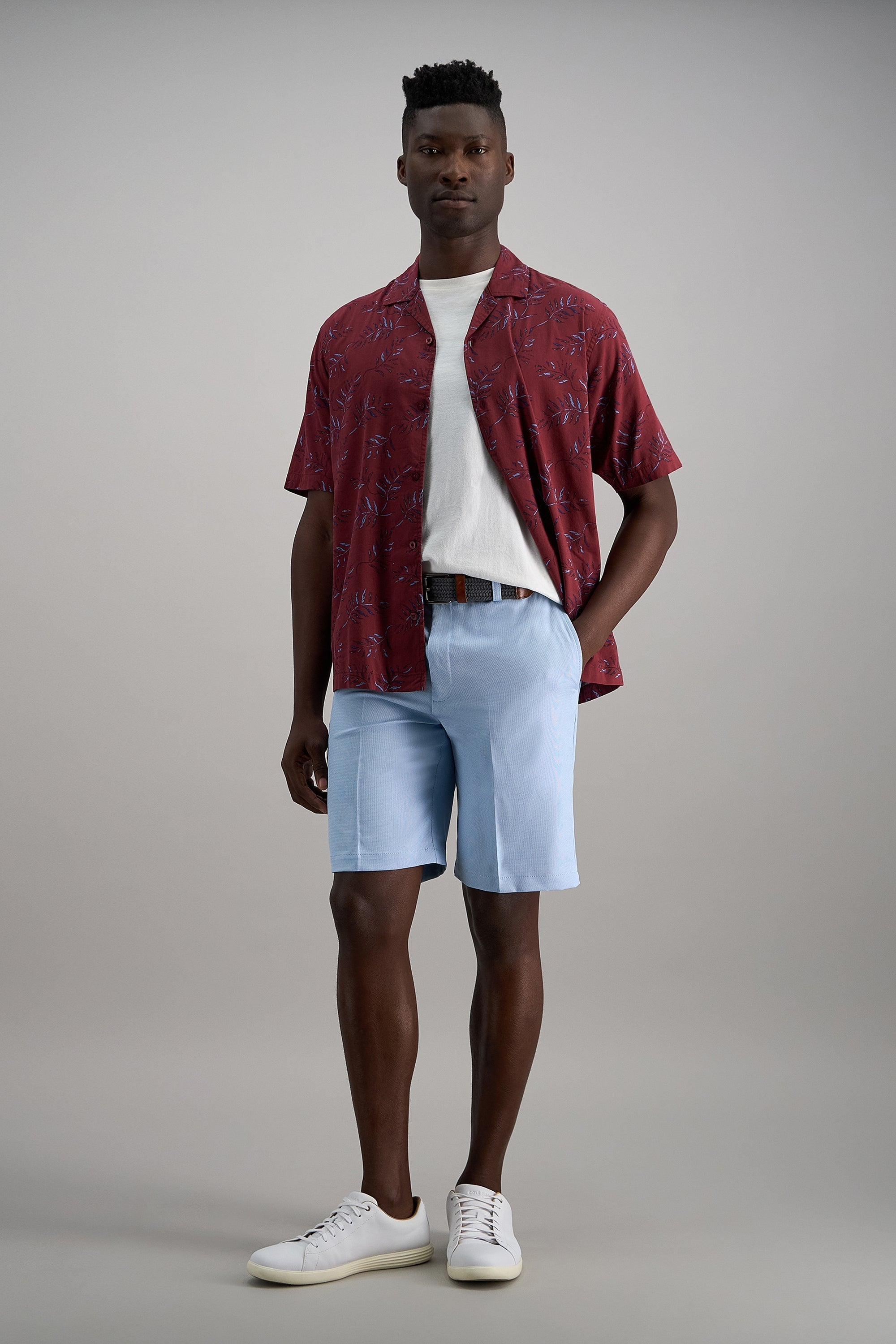 Cool 18® Pro Oxford Shortㅤ - Haggar.com#color_light blue