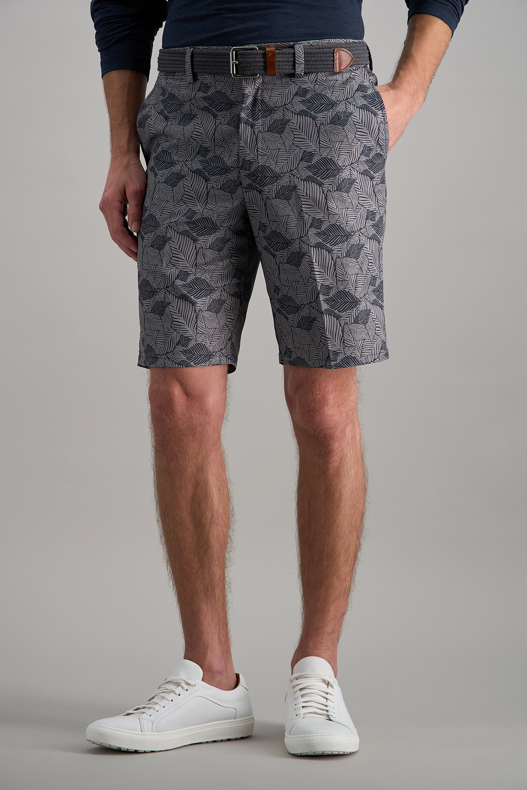 The Active Series™ Hybrid Leaves Print 9.5-inch Short