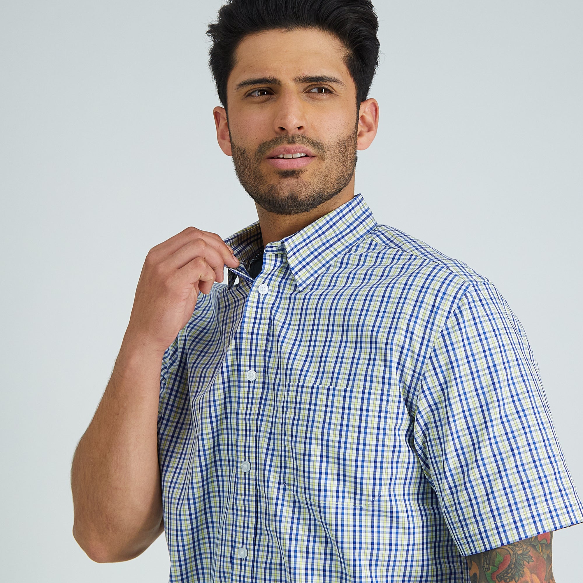 Woven Button Down Shirt - Multi Gingham, , hi-res