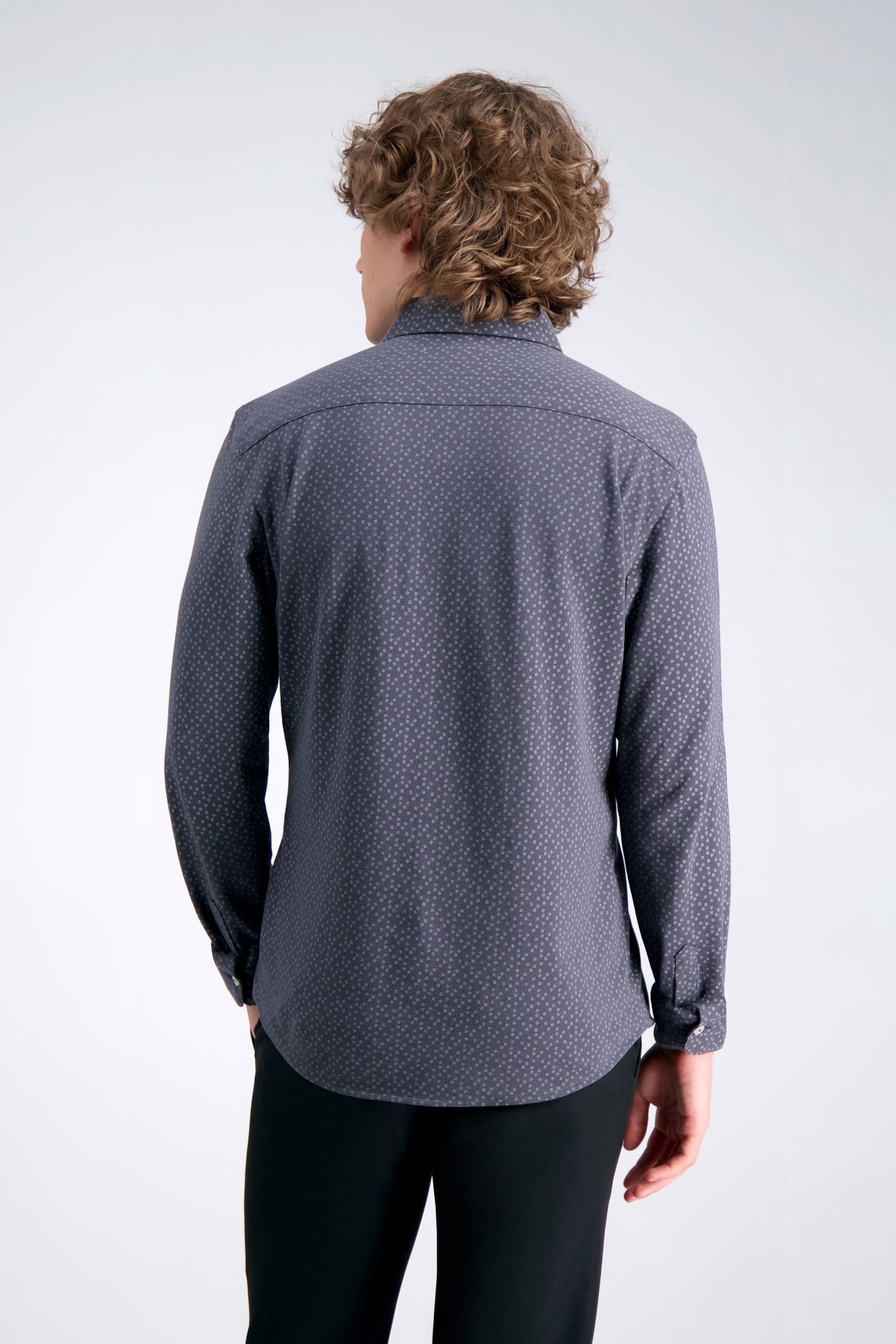 Long Sleeve Pique Shirt - Geo Ditsy, , hi-res