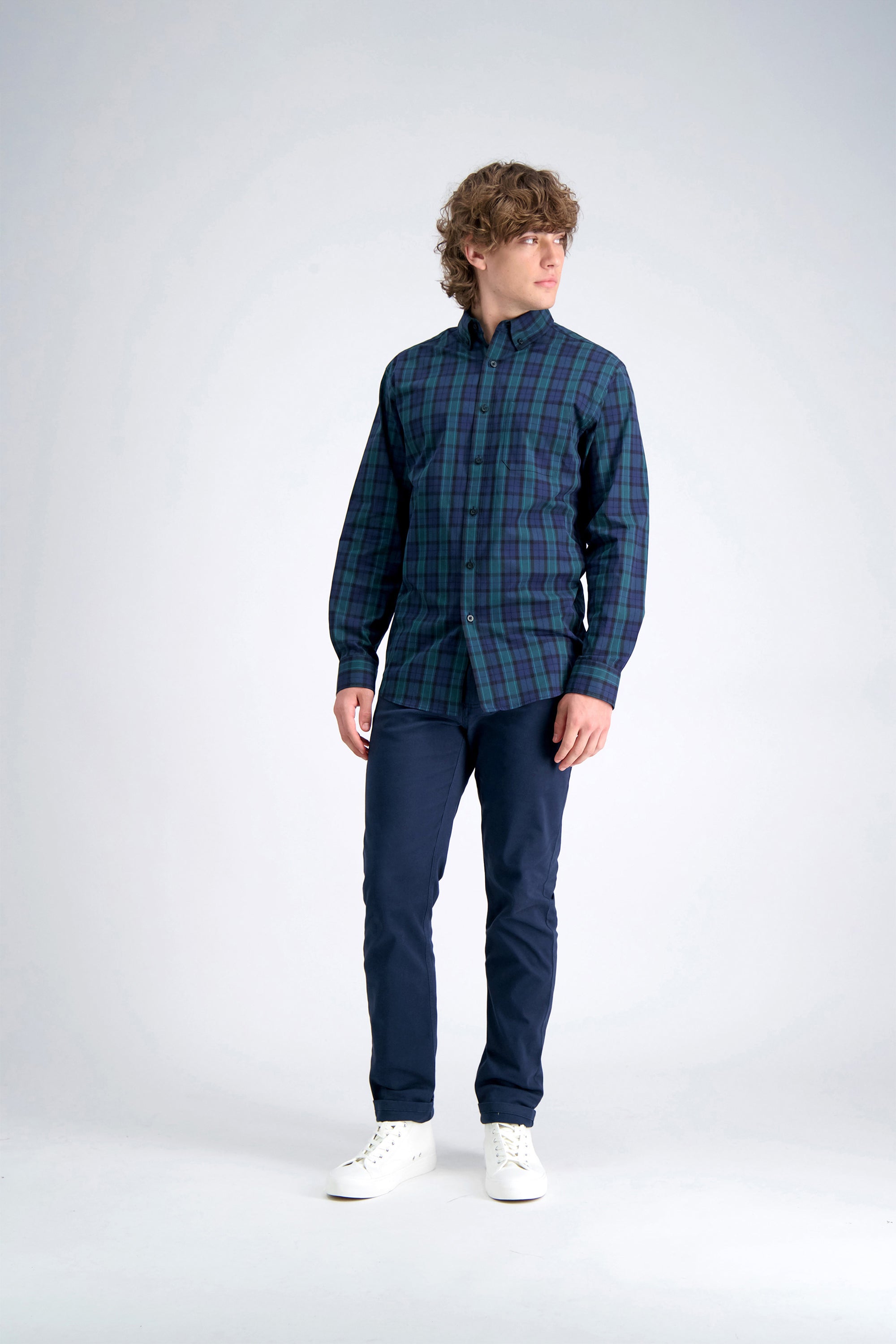 Long Sleeve Poplin Shirt, , hi-res#color_navy