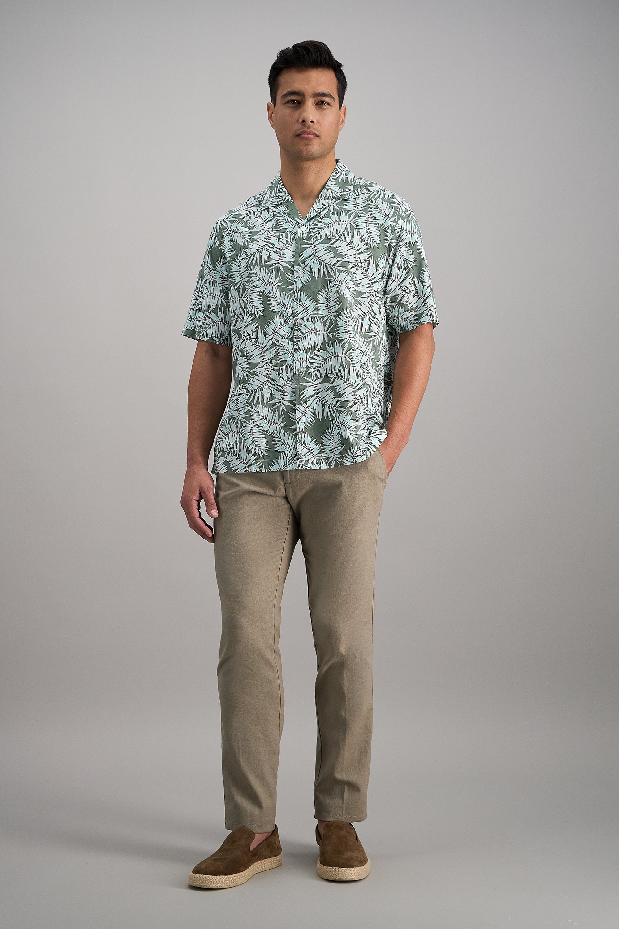 Short Sleeve Camp Shirt - Haggar.com