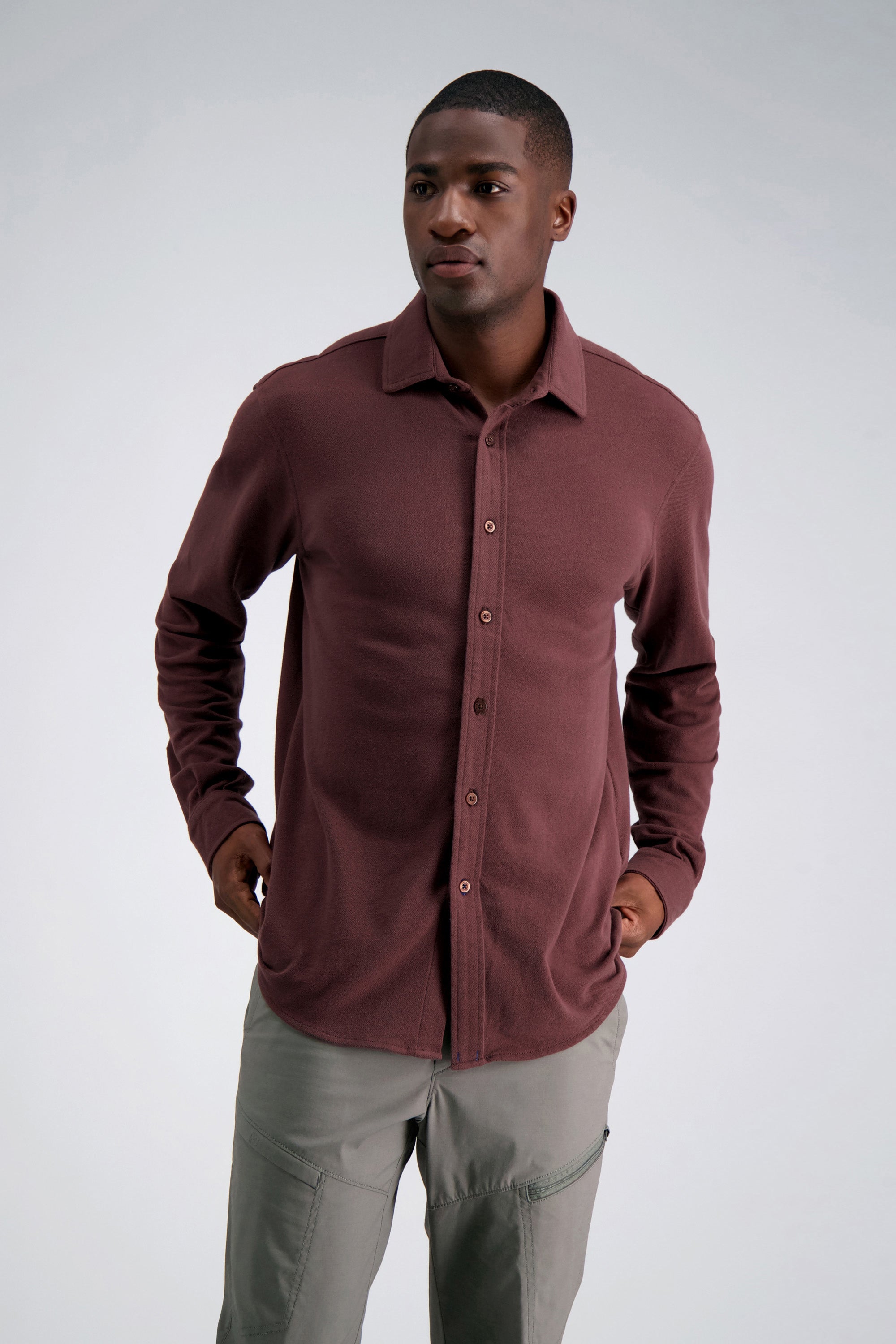 Long Sleeve Pique Shirt, , hi-res