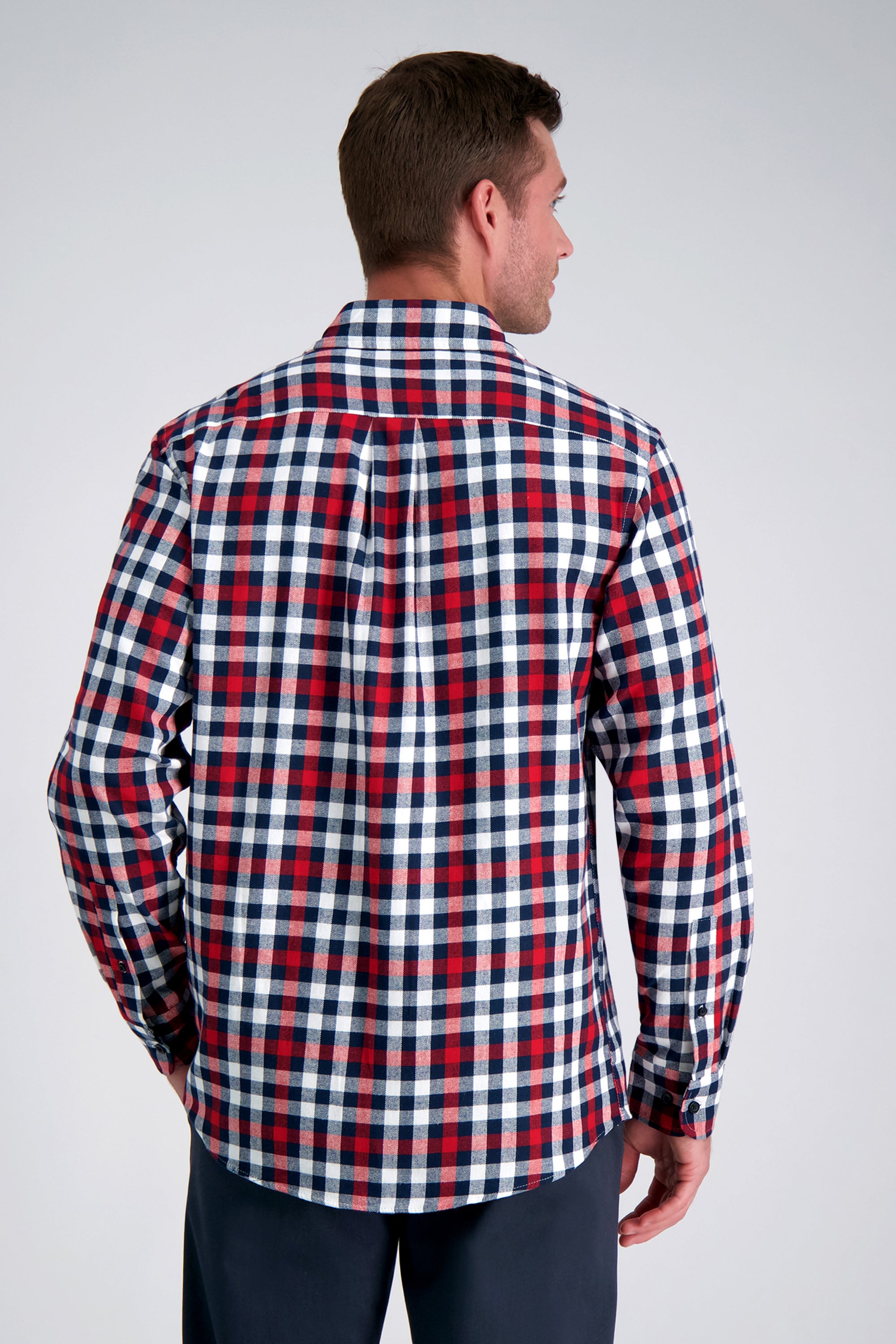 Long Sleeve Flannel Plaid Shirt, , hi-res
