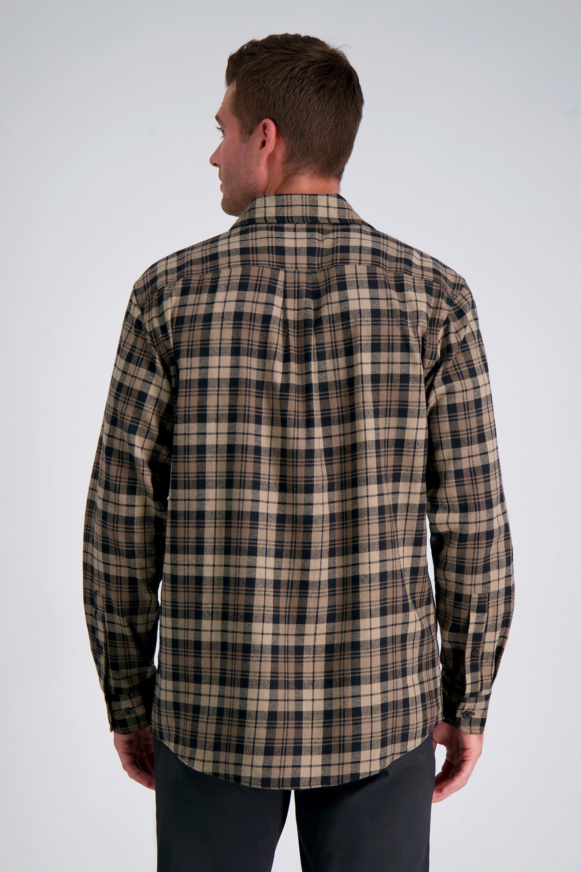 Long Sleeve Flannel Plaid Shirt, , hi-res