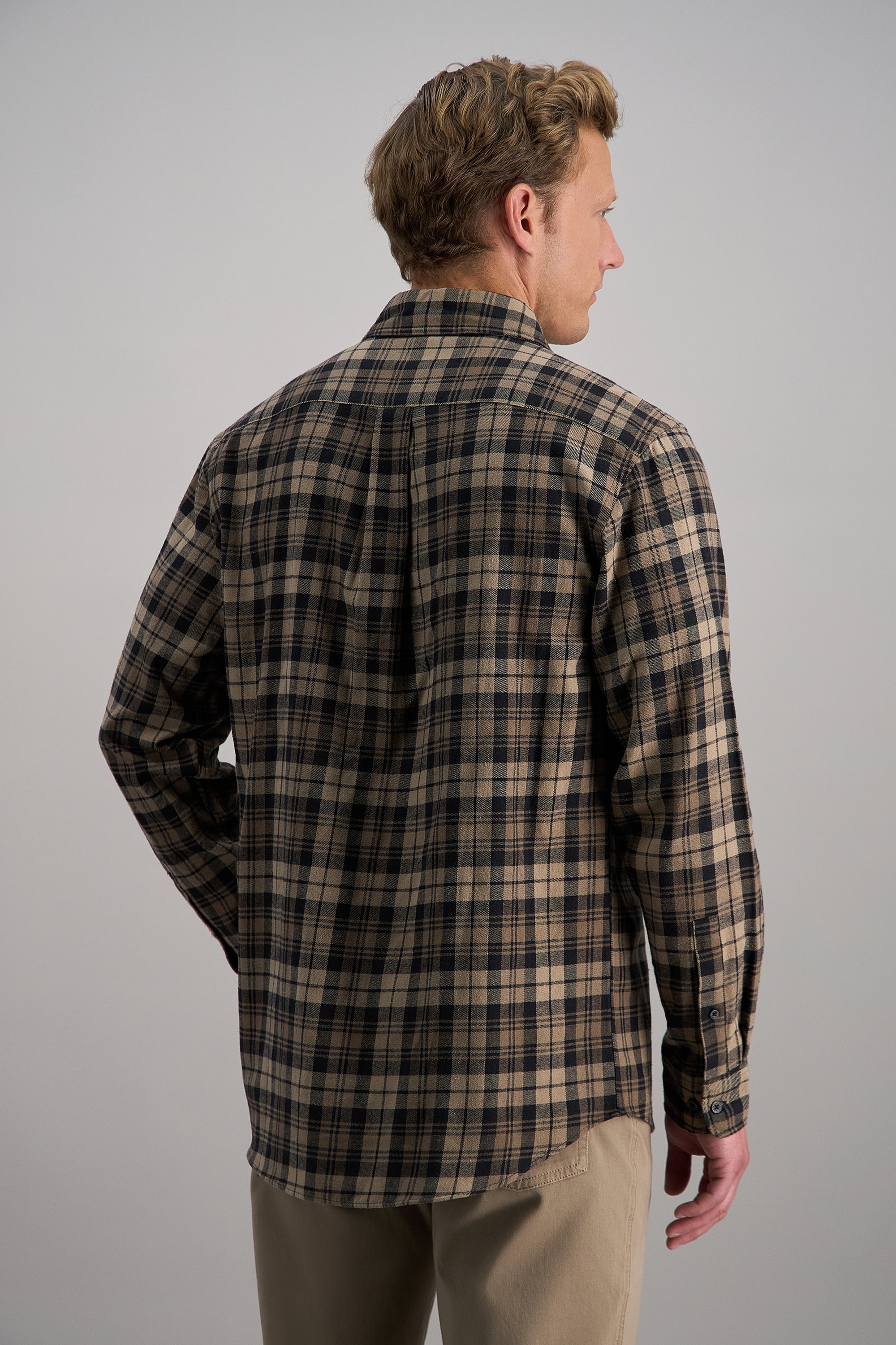 Long Sleeve Flannel Plaid Shirt - Haggar.com
