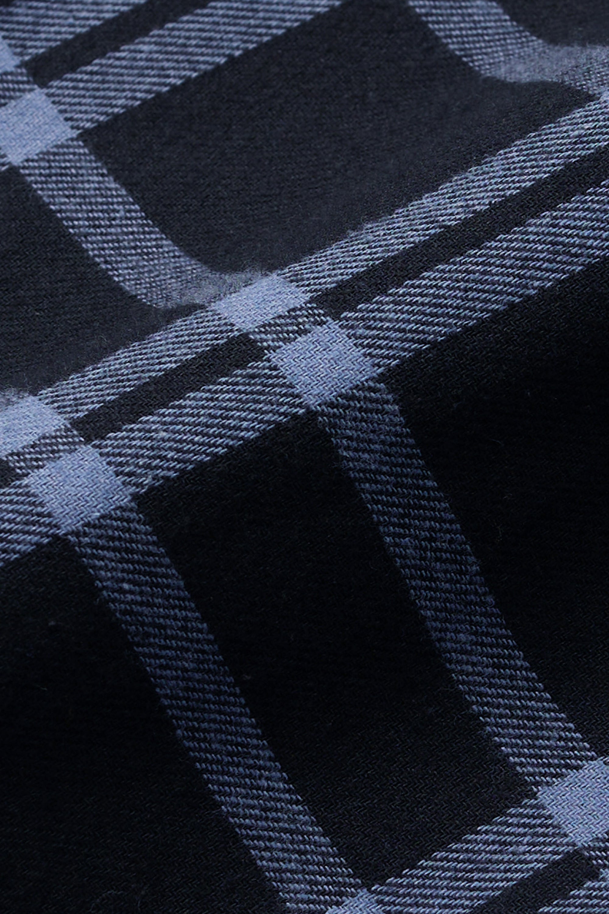 Long Sleeve Flannel Shirt - Dark Blue