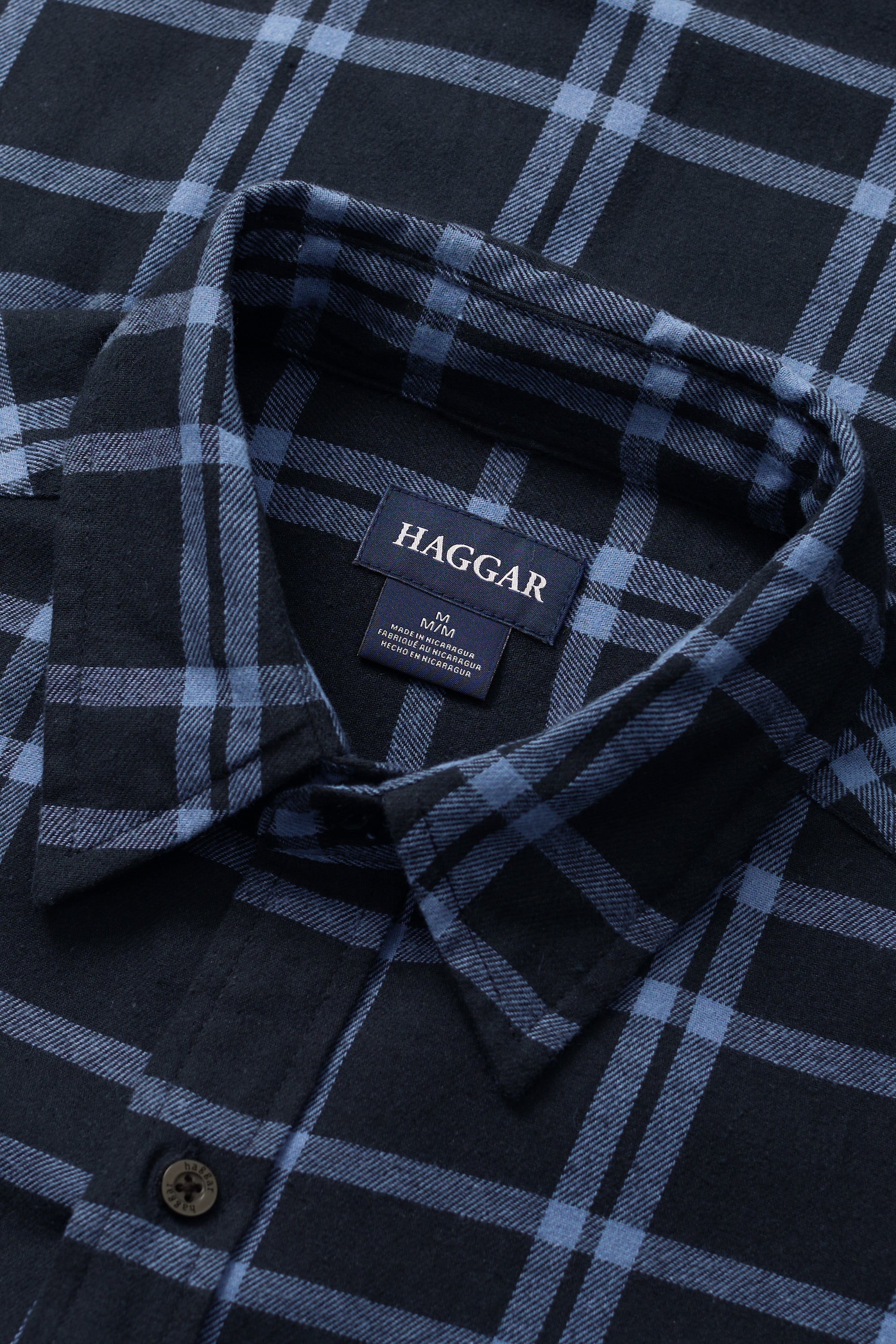 Long Sleeve Flannel Shirt - Dark Blue