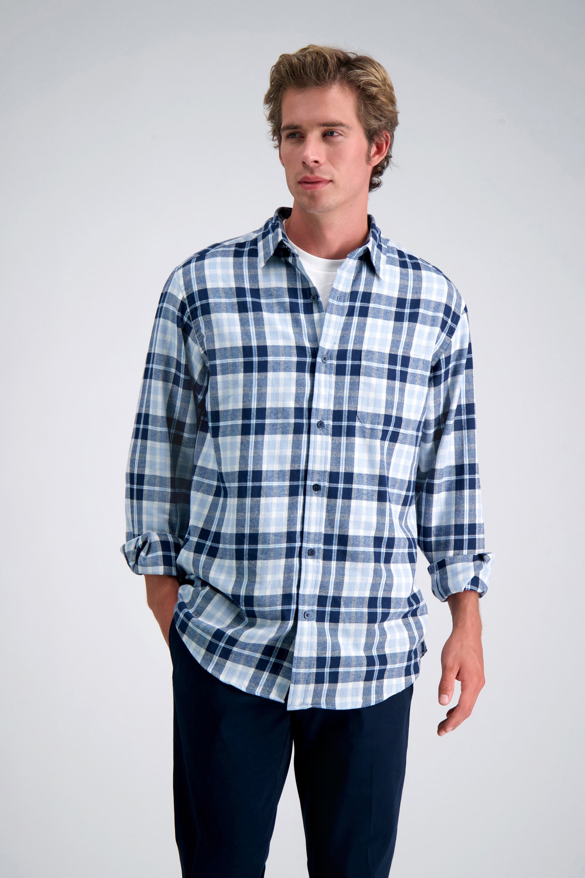Long Sleeve Flannel Shirt, , hi-res