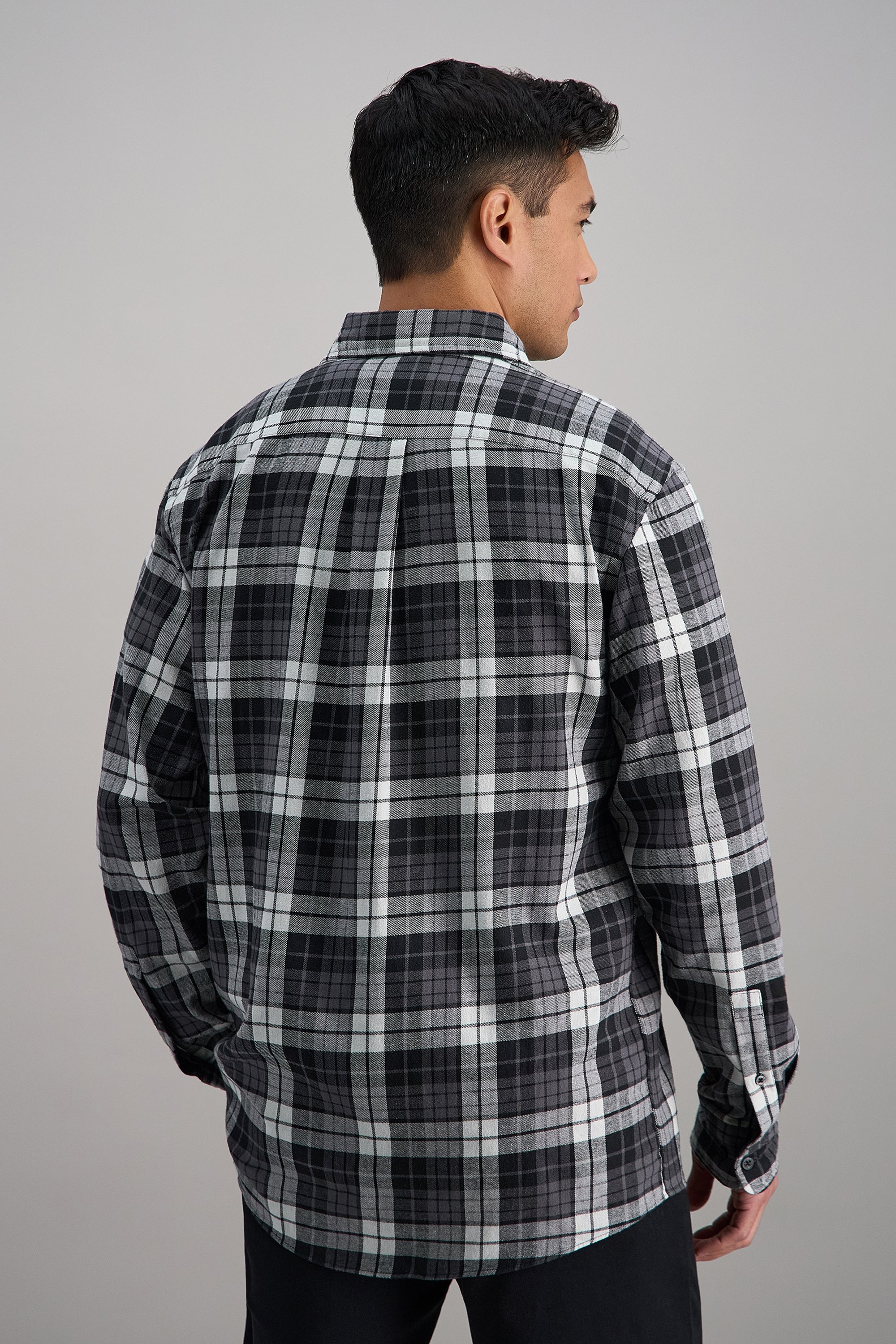 Long Sleeve Flannel Plaid Shirt - Haggar.com