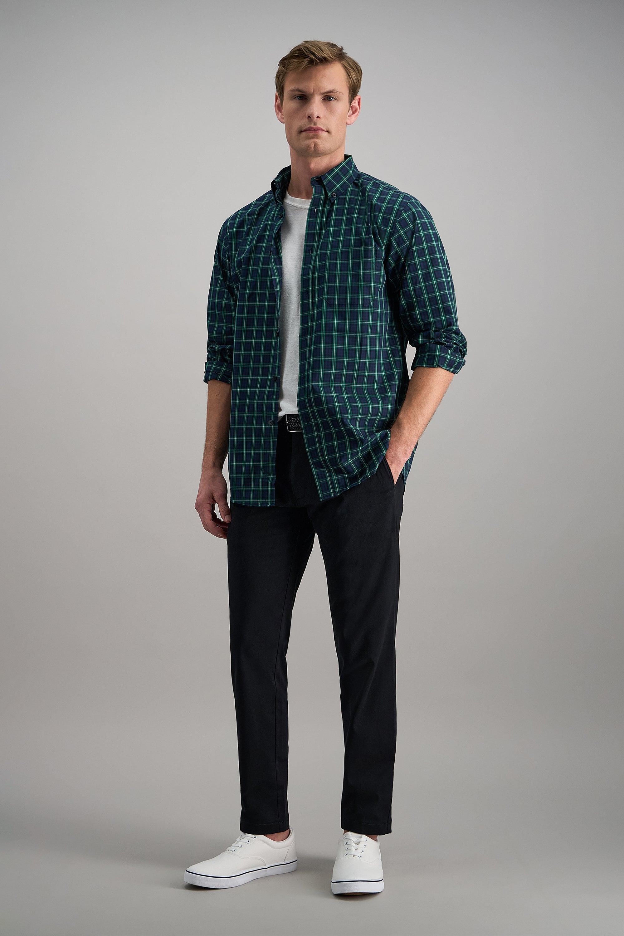 Long Sleeve Poplin Shirt - Haggar.com
