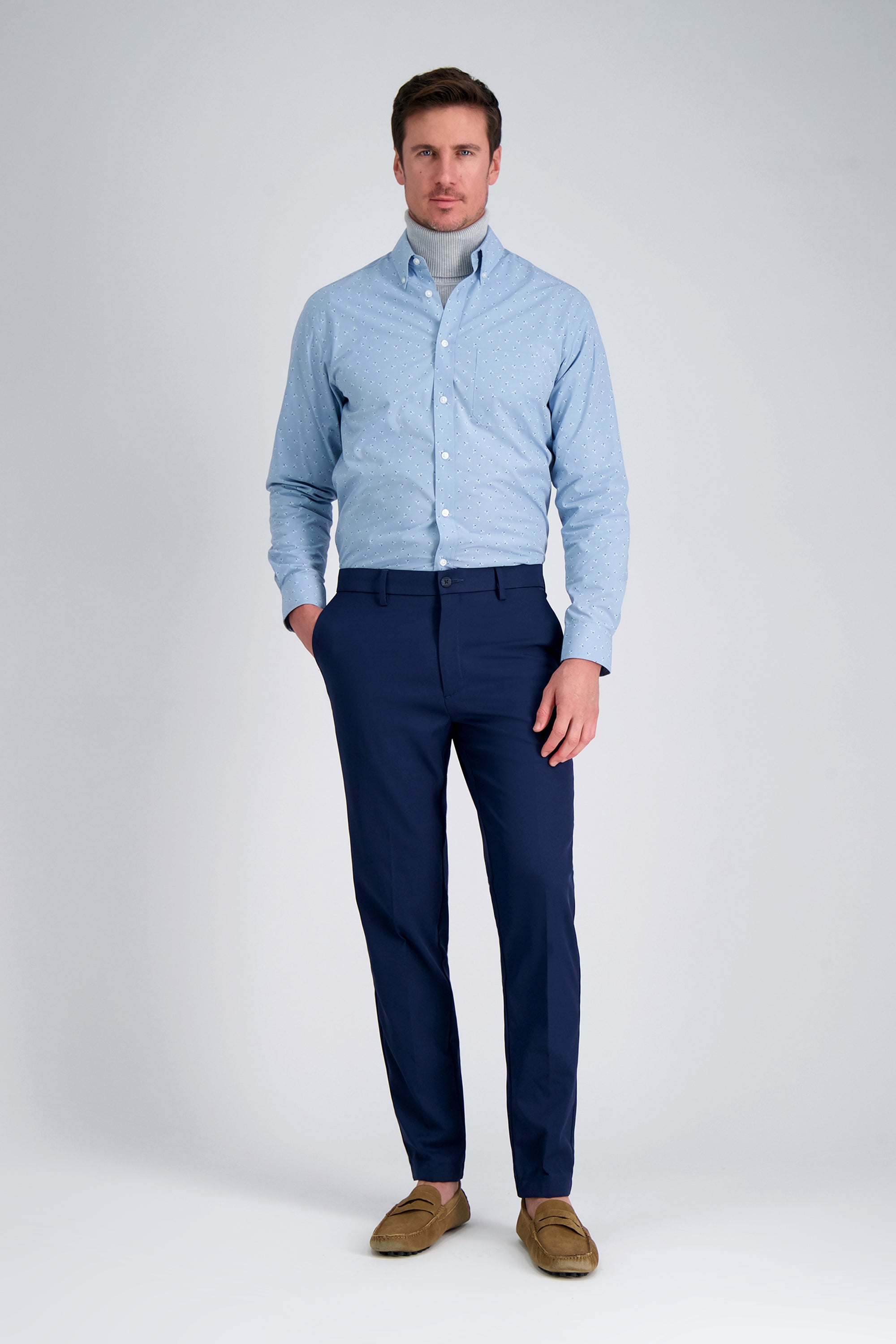 Long Sleeve Poplin Shirt - Light Blue