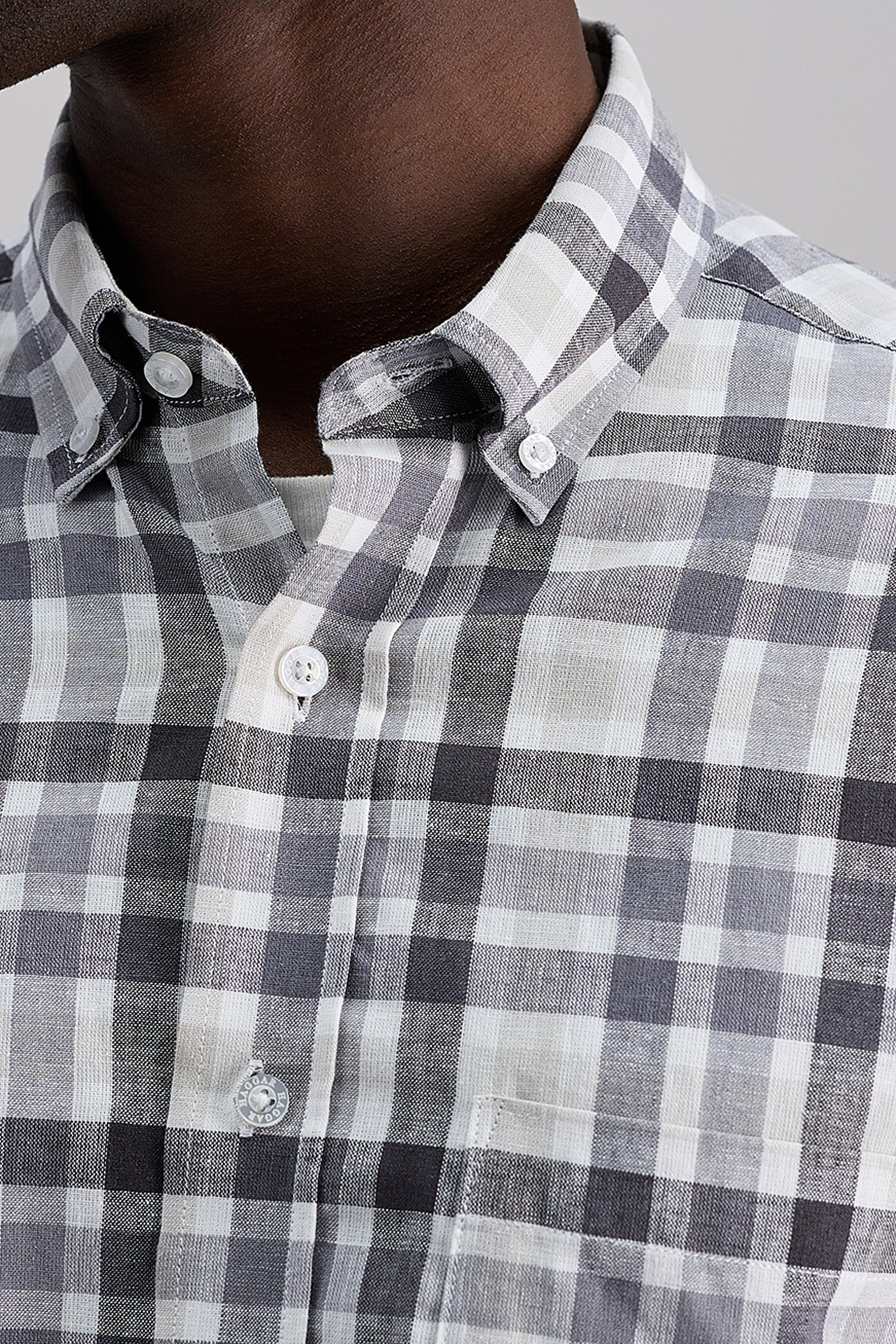 Short Sleeve Button-Down Linen Shirt