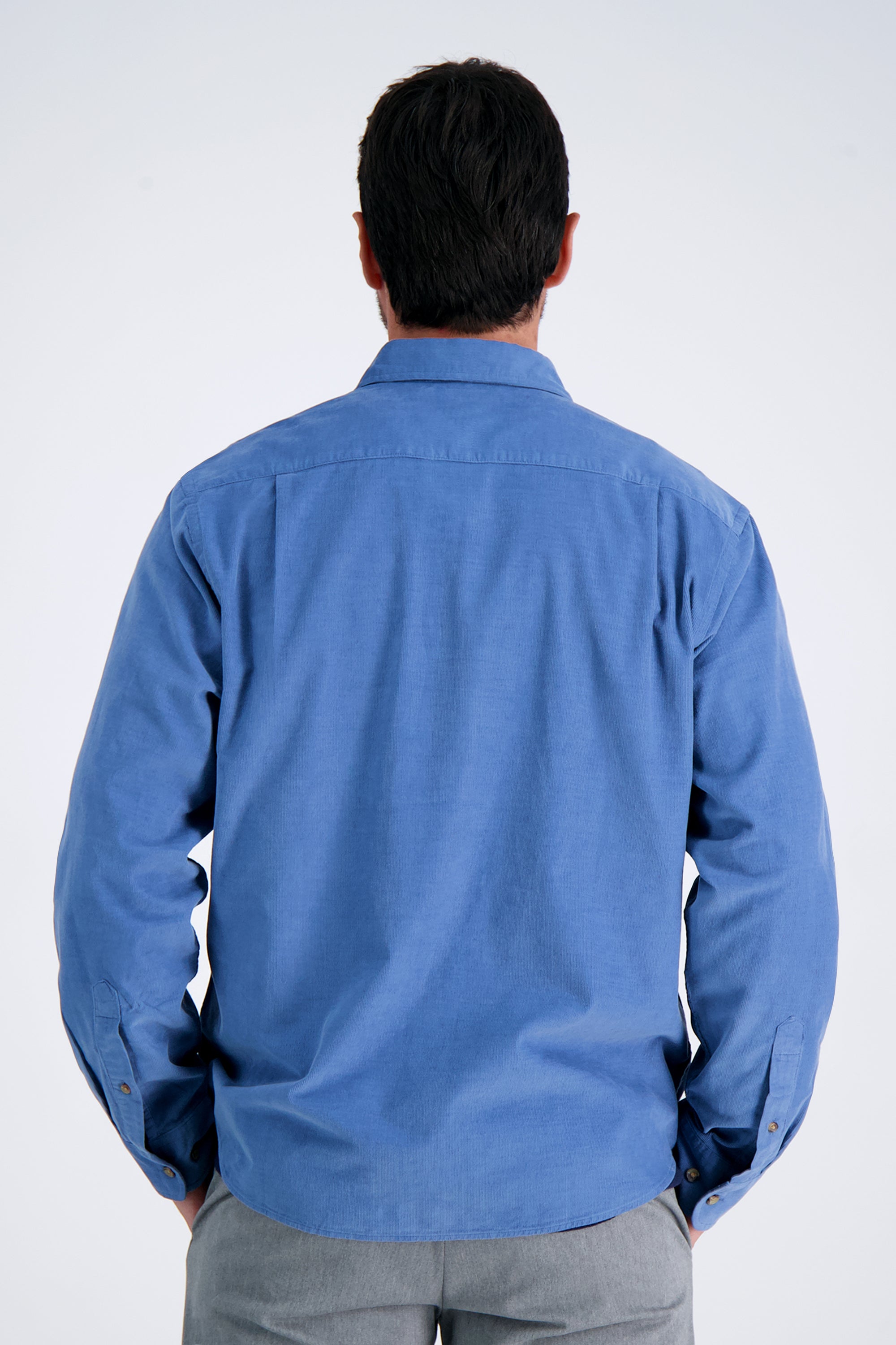 Long Sleeve Corduroy Shirt - Haggar.com#color_medium blue