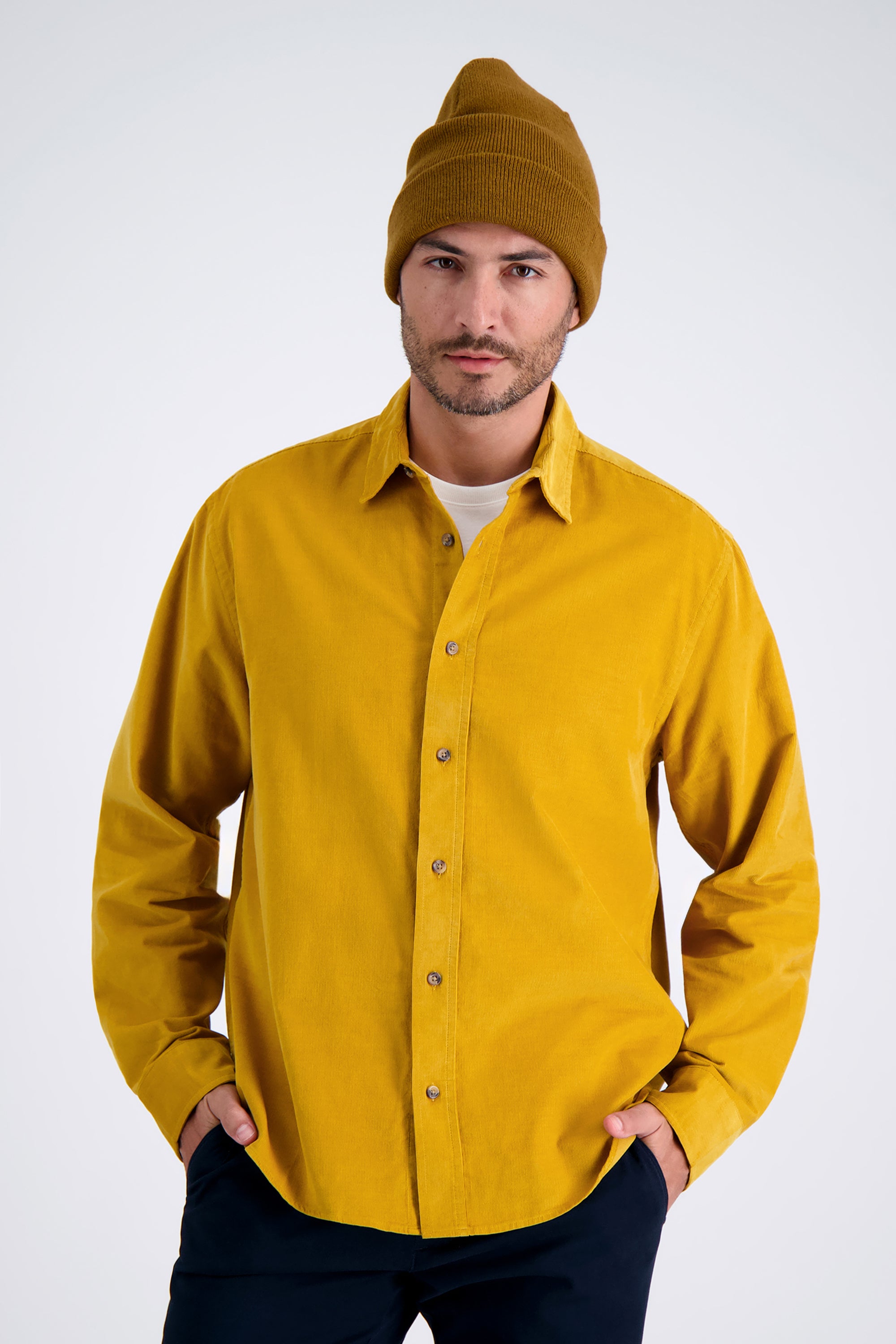 Long Sleeve Corduroy Shirt - Haggar.com#color_blue