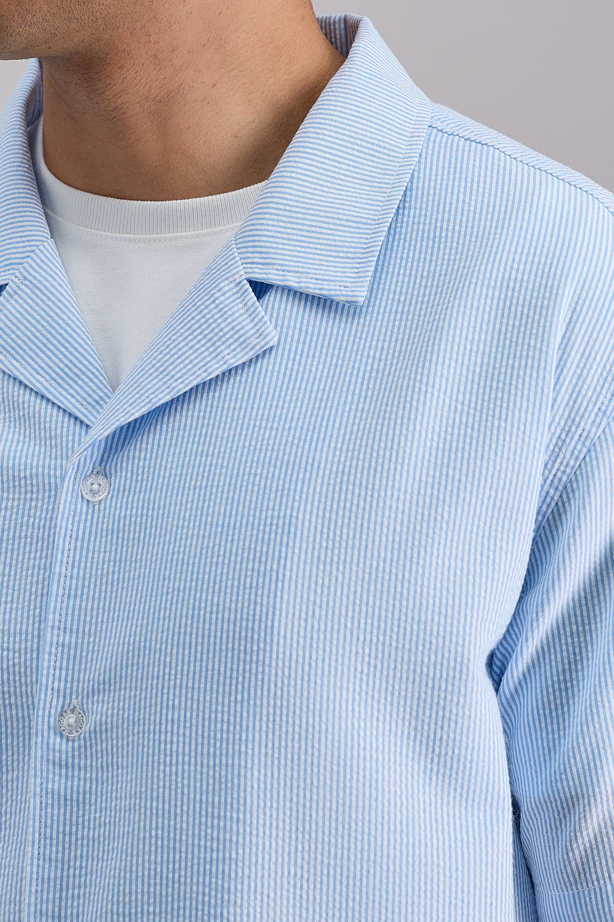 Short Sleeve Seersucker Camp Shirt - Haggar.com