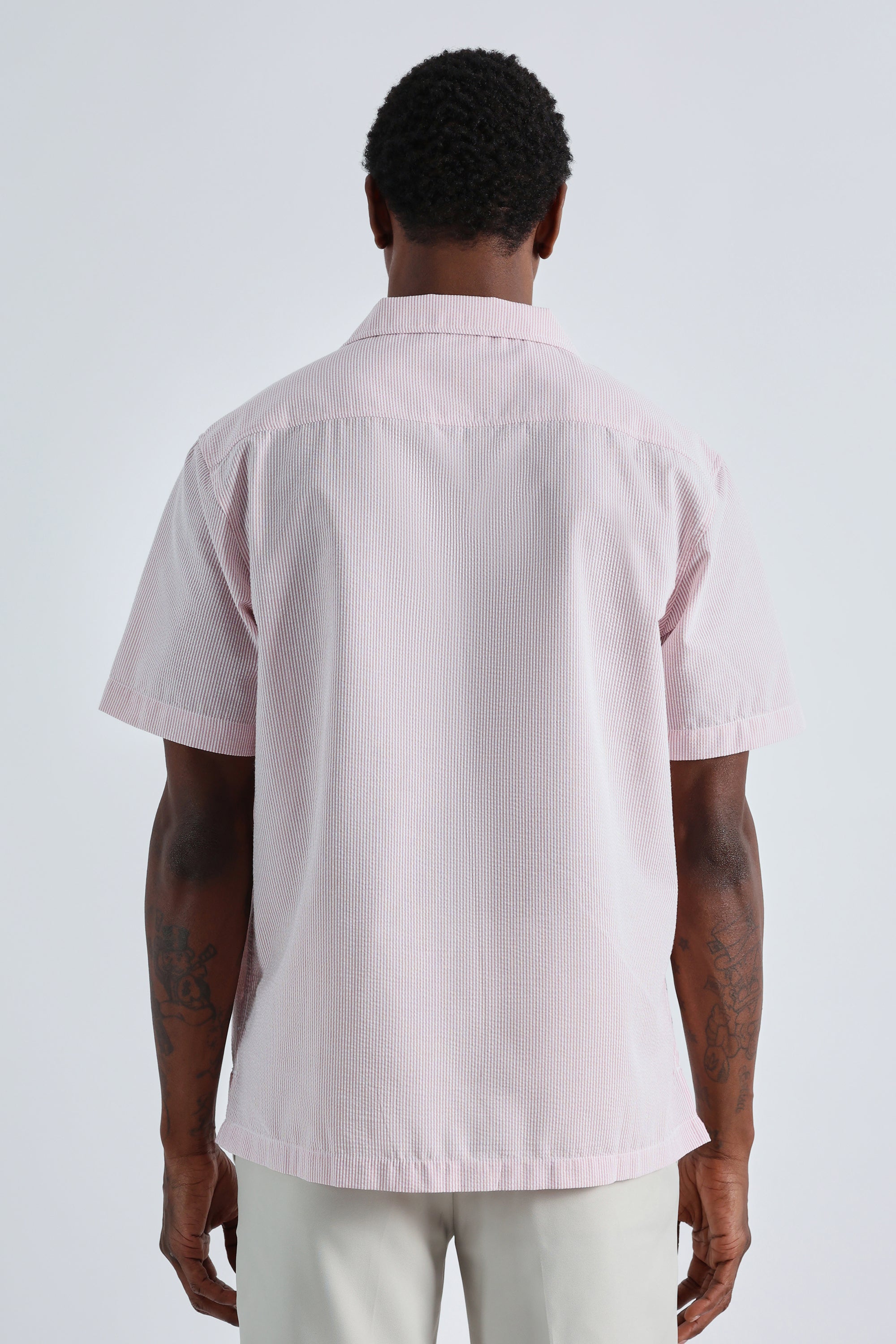 Short Sleeve Seersucker Camp Shirt, , hi-res
