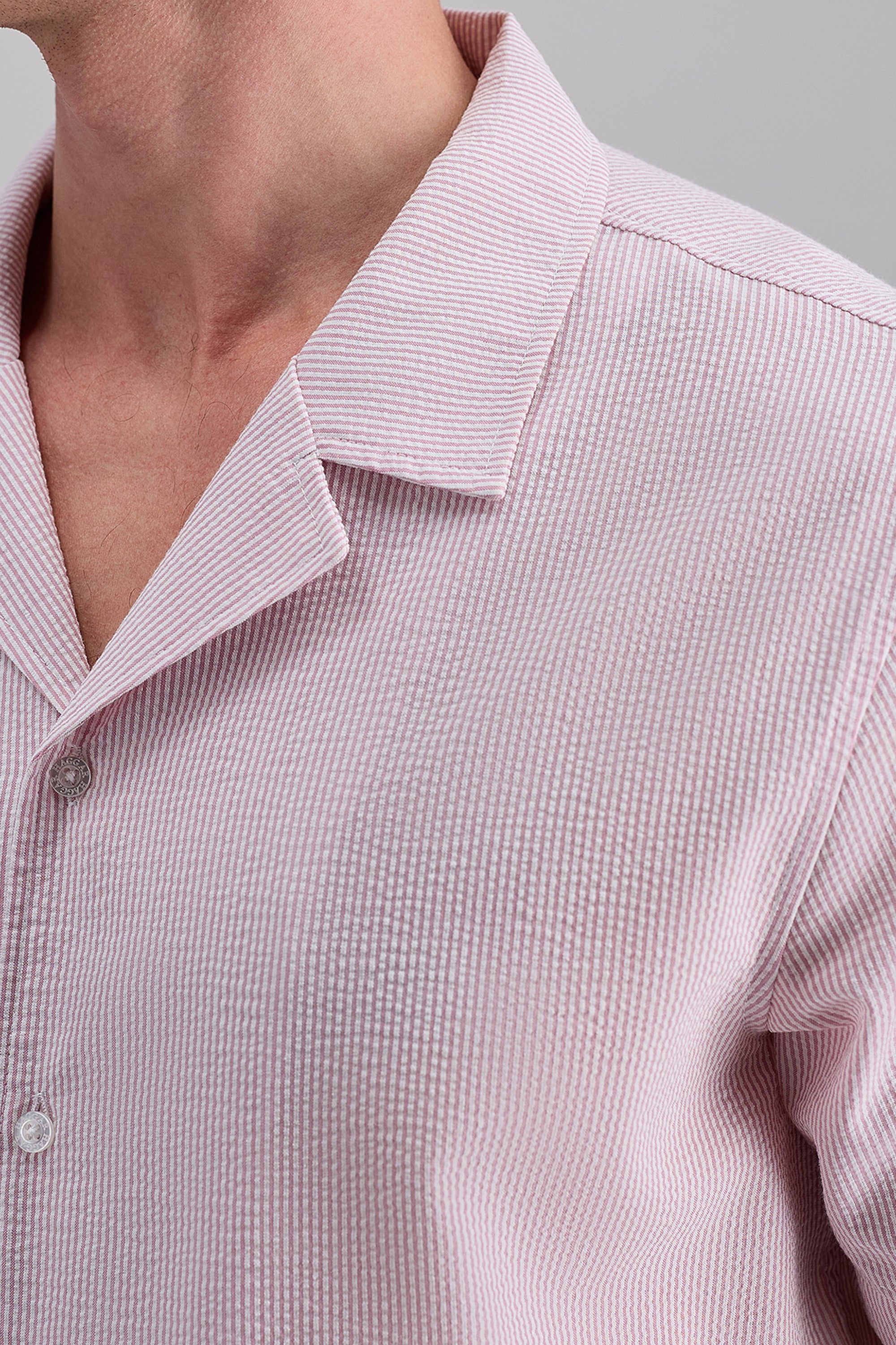 Short Sleeve Seersucker Camp Shirt - Haggar.com