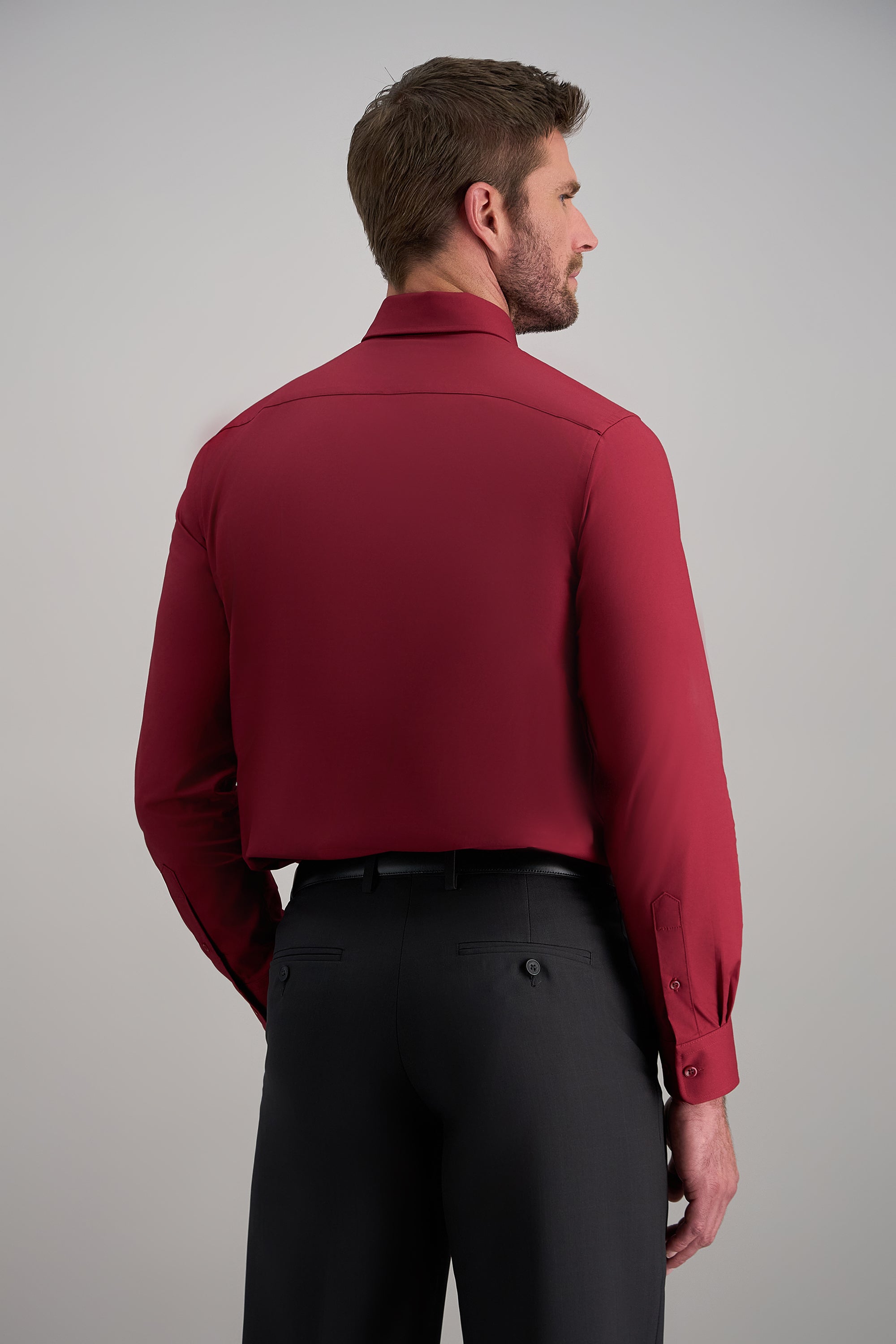 Premium Comfort Dress Shirt - Dark Red - Haggar.com